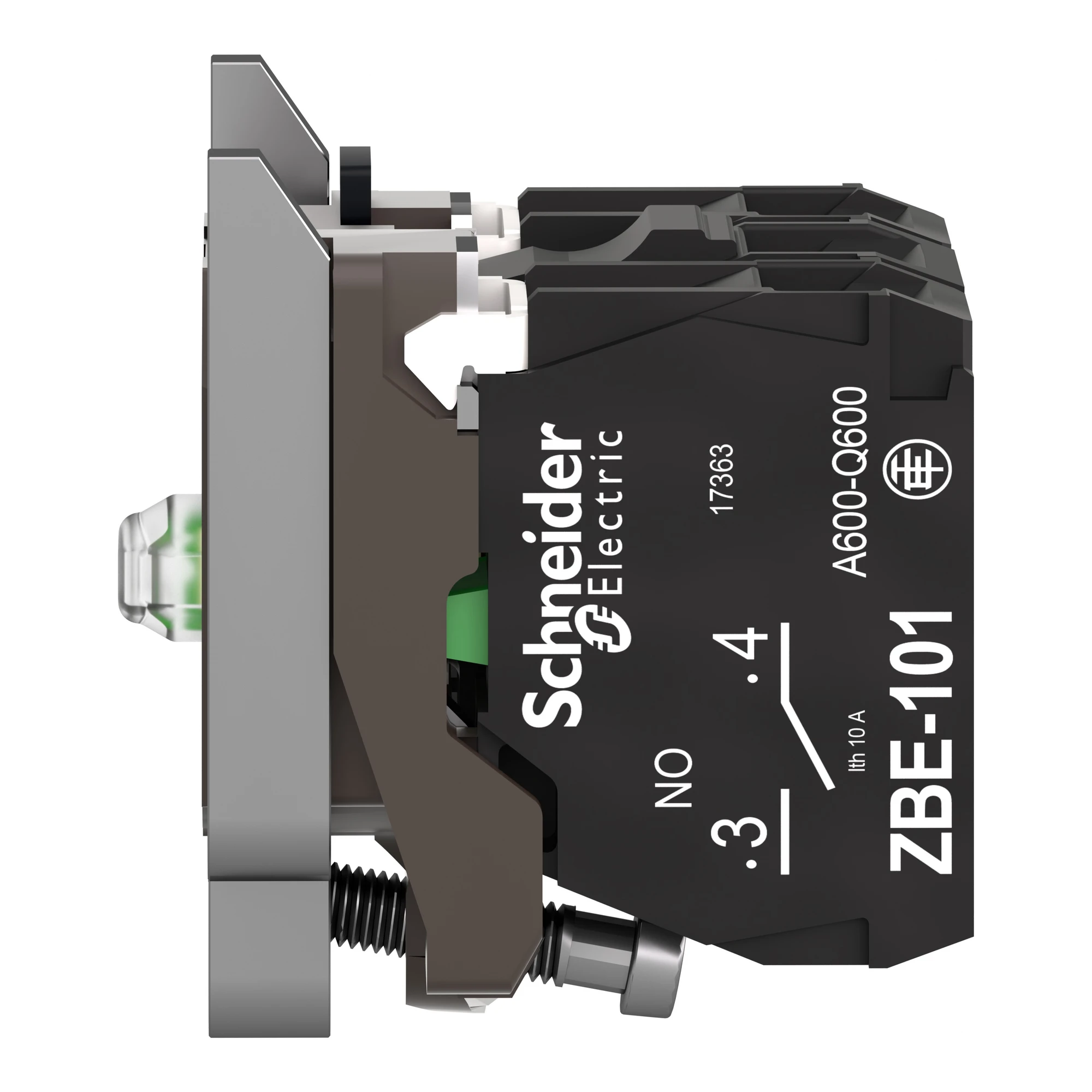 Schneider Electric ZB4BW0B13 Auxiliary contact block with mounting flange, Harmony XB4, metal, white, universal LED, 2S, 24V ACDC (img_007) Schneider Electric ZB4BW0B13 Auxiliary contact block with mounting flange, Harmony XB4, metal, white, universal LED, 2S, 24V ACDC (img_007)