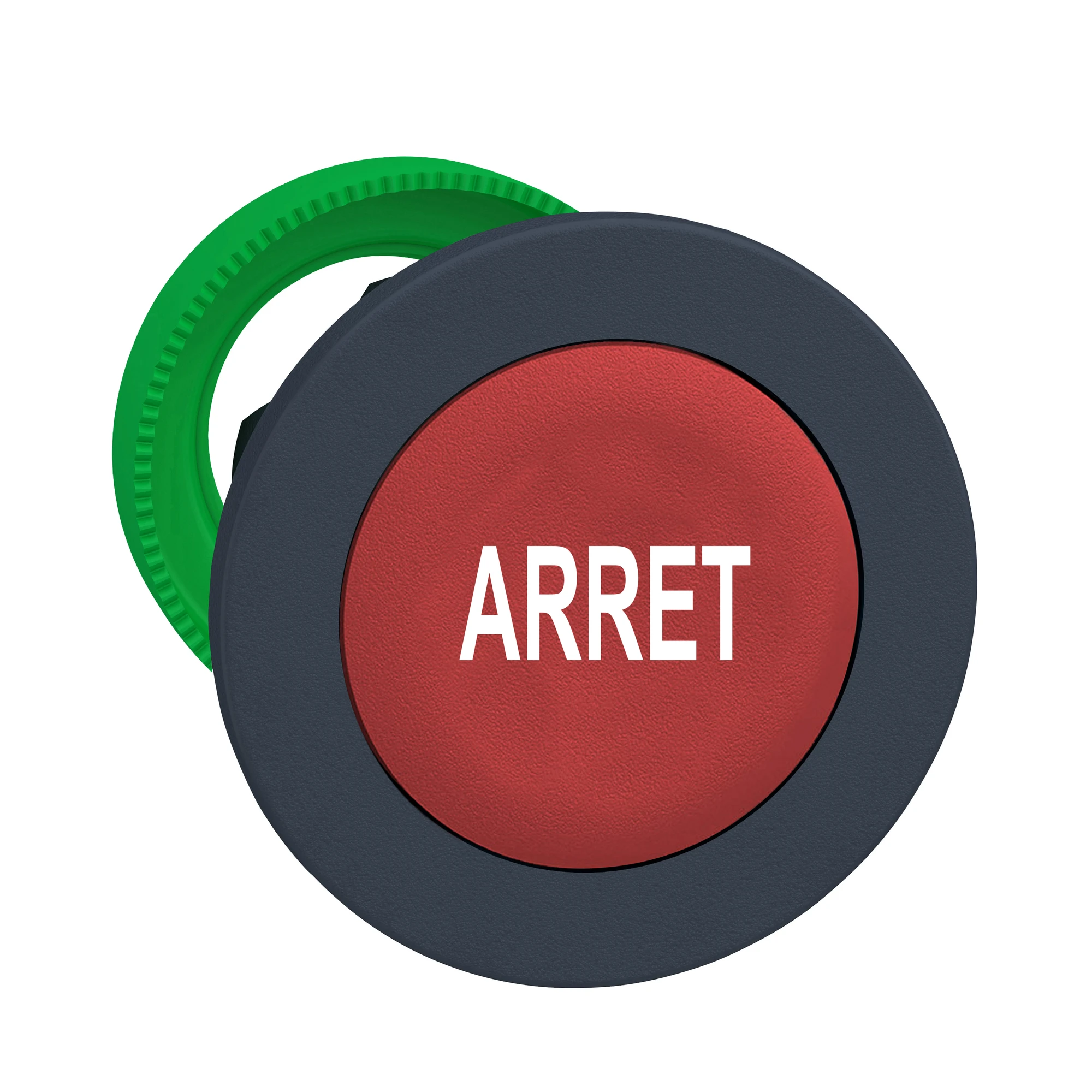 Schneider Electric ZB5FA433 Pushbutton, front element, Harmony XB5F, plastic, 30mm, red, labeled ARRET, momentary (img_001)