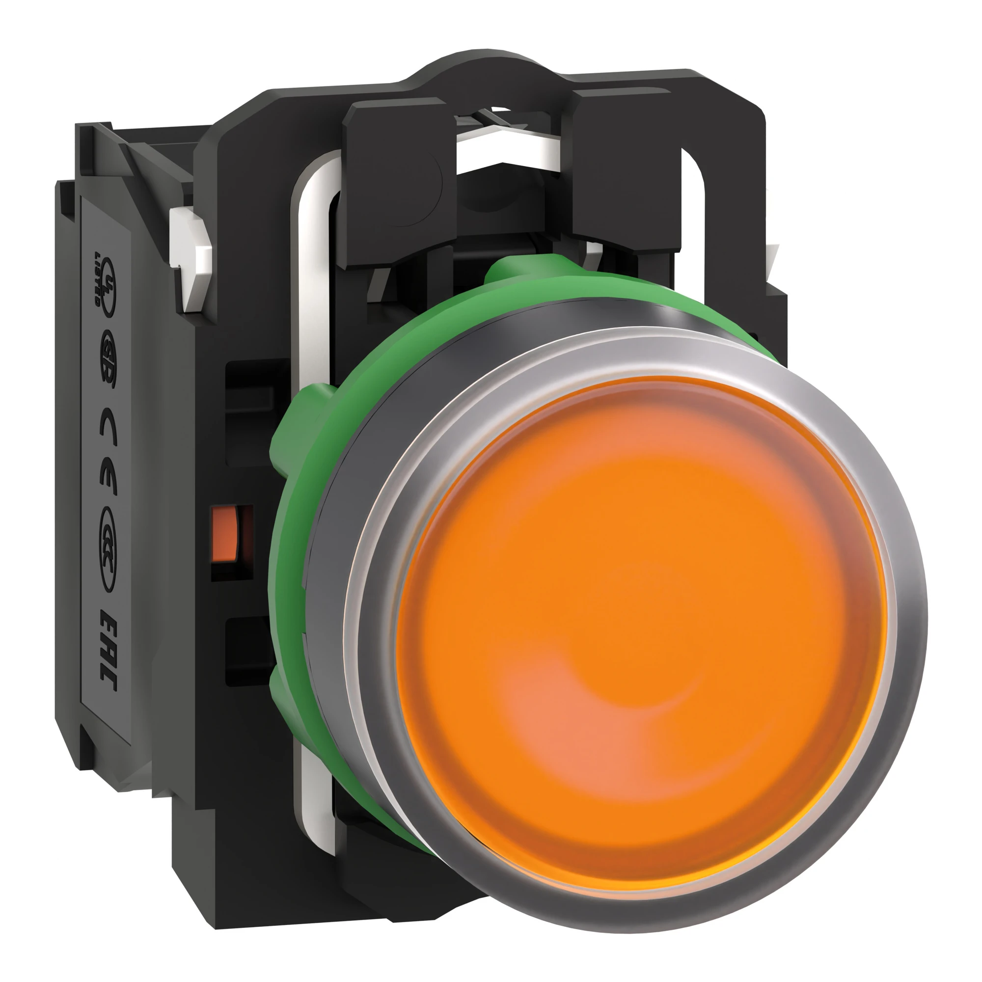 Schneider Electric XB5AW35M5 Illuminated Pushbutton, Harmony XB5, Plastic, Orange, 22mm, Universal LED, Smooth Dome, 1NO + 1NC, 230-240V AC (img_001) Schneider Electric XB5AW35M5 Illuminated Pushbutton, Harmony XB5, Plastic, Orange, 22mm, Universal LED, Smooth Dome, 1NO + 1NC, 230-240V AC (img_001)