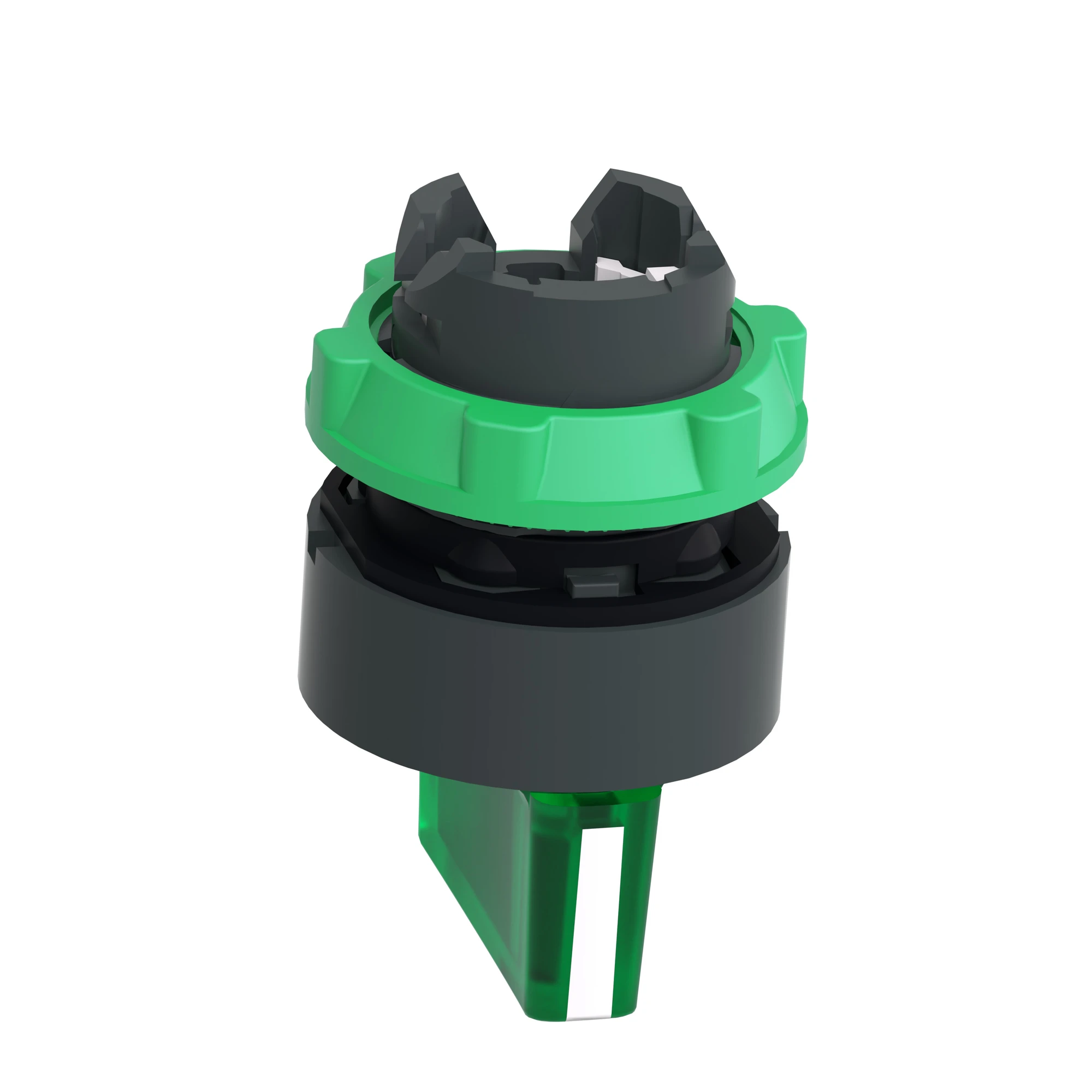 Schneider Electric ZB5AK1533 Illuminated selector switch, front element, Harmony XB5, plastic, 22mm, green, for universal LED, 3 positions, center detent (img_008)