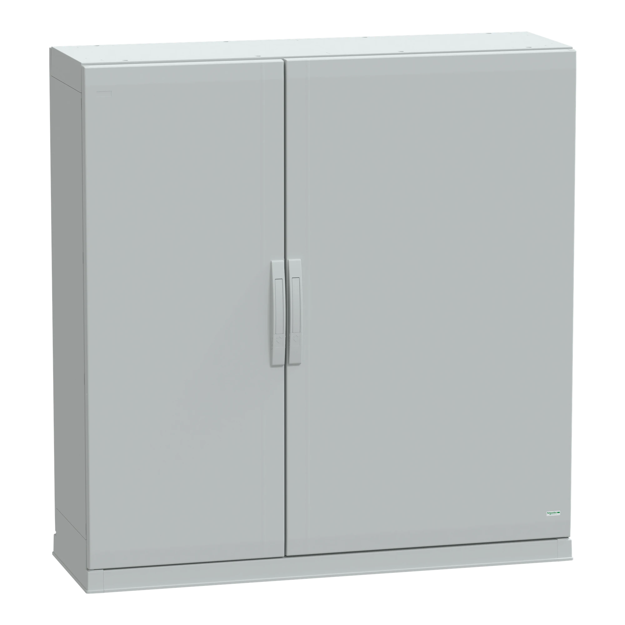 Schneider Electric NSYPLAZ12124G Polyester Enclosure, PLAZ with Base Frame, Open Bottom, 1250x1250x420 IP54 (img_001)