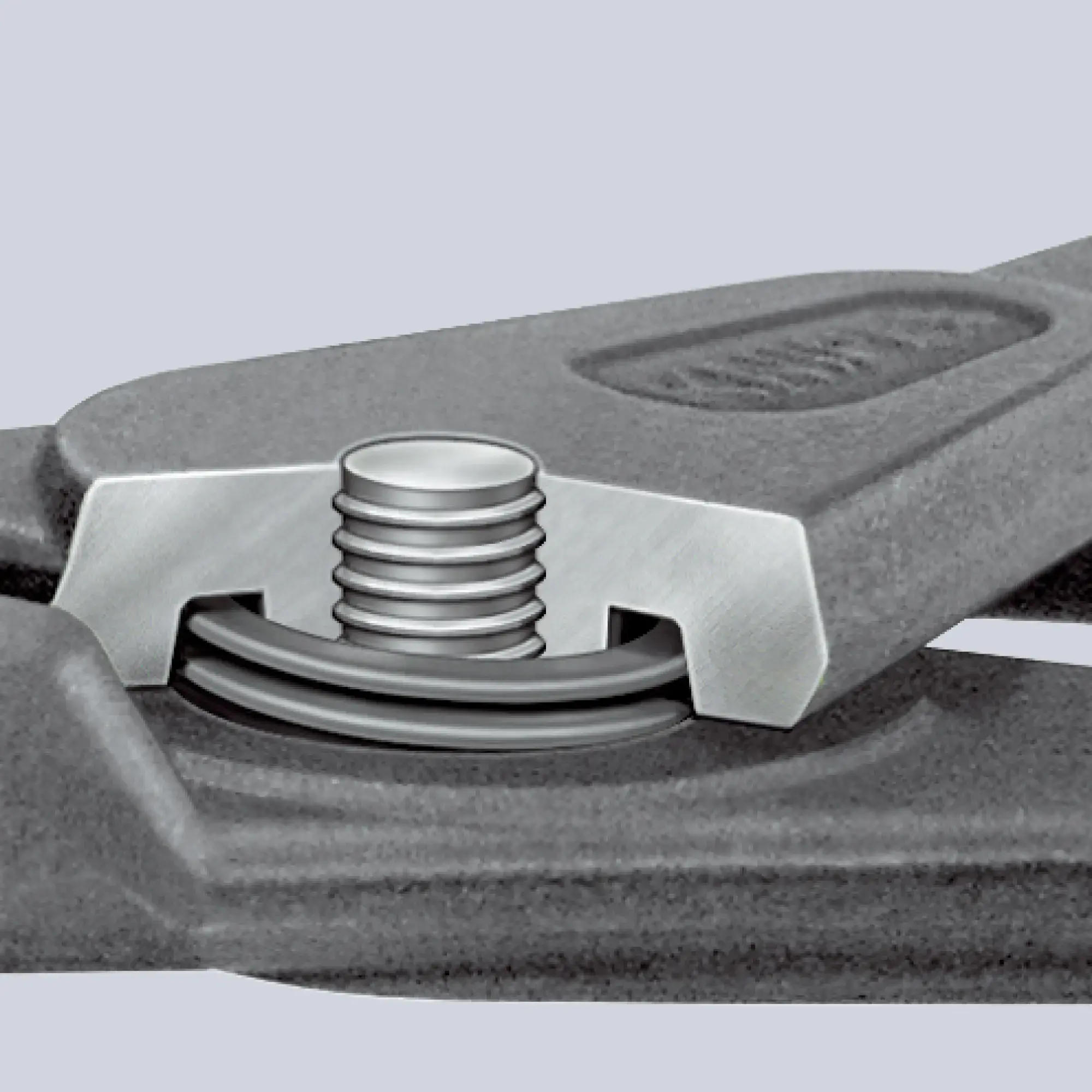 Knipex 49 11 A2 Alicate de precisión para arandelas para arandelas exteriores de ejes recubiertos en plástico antideslizante gris atramentado 180 mm (img_002)