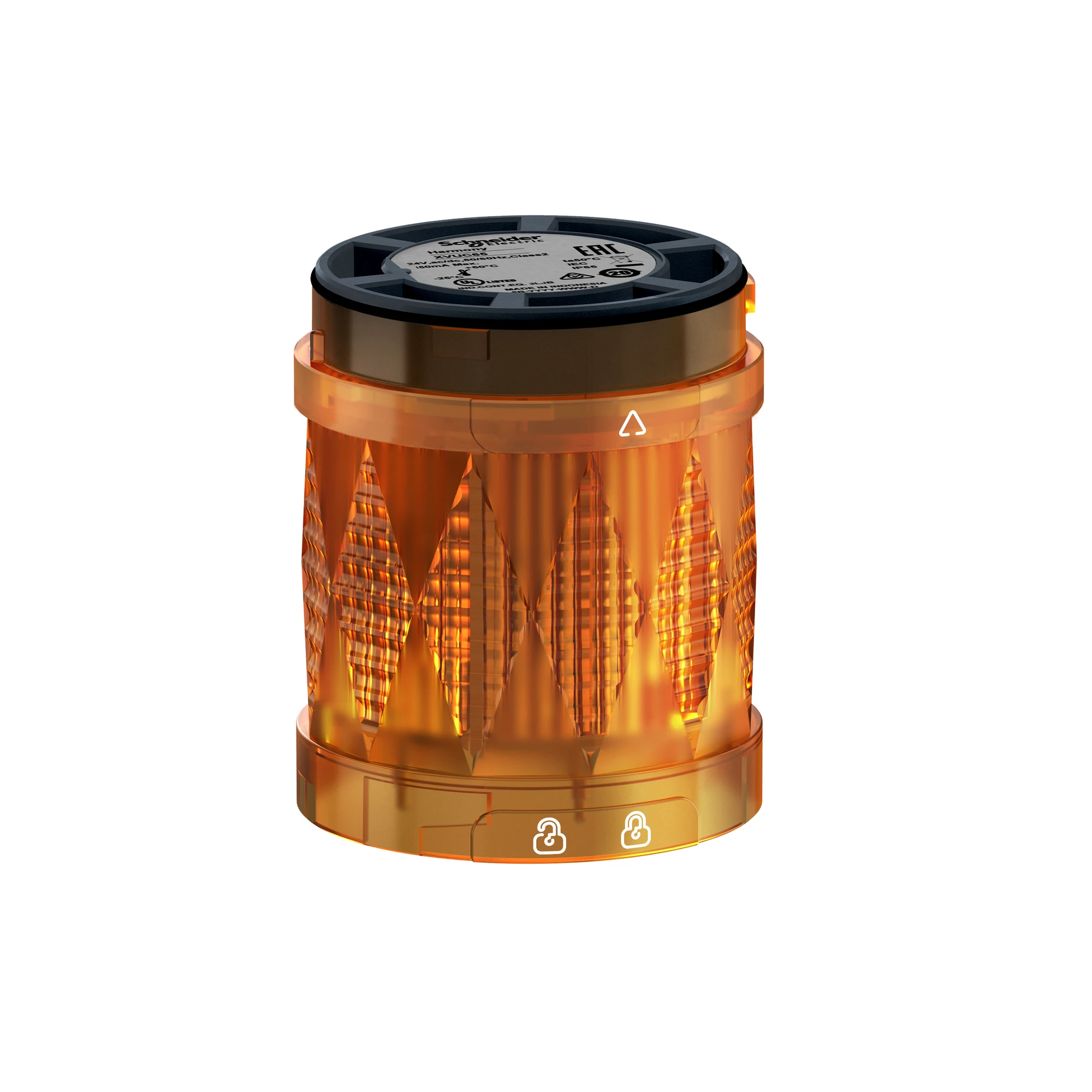 Schneider Electric XVUC65 Illumination element, Harmony XVU, modular, 60mm, LED, orange, flashing light, IP65, 24V ACDC (img_001)