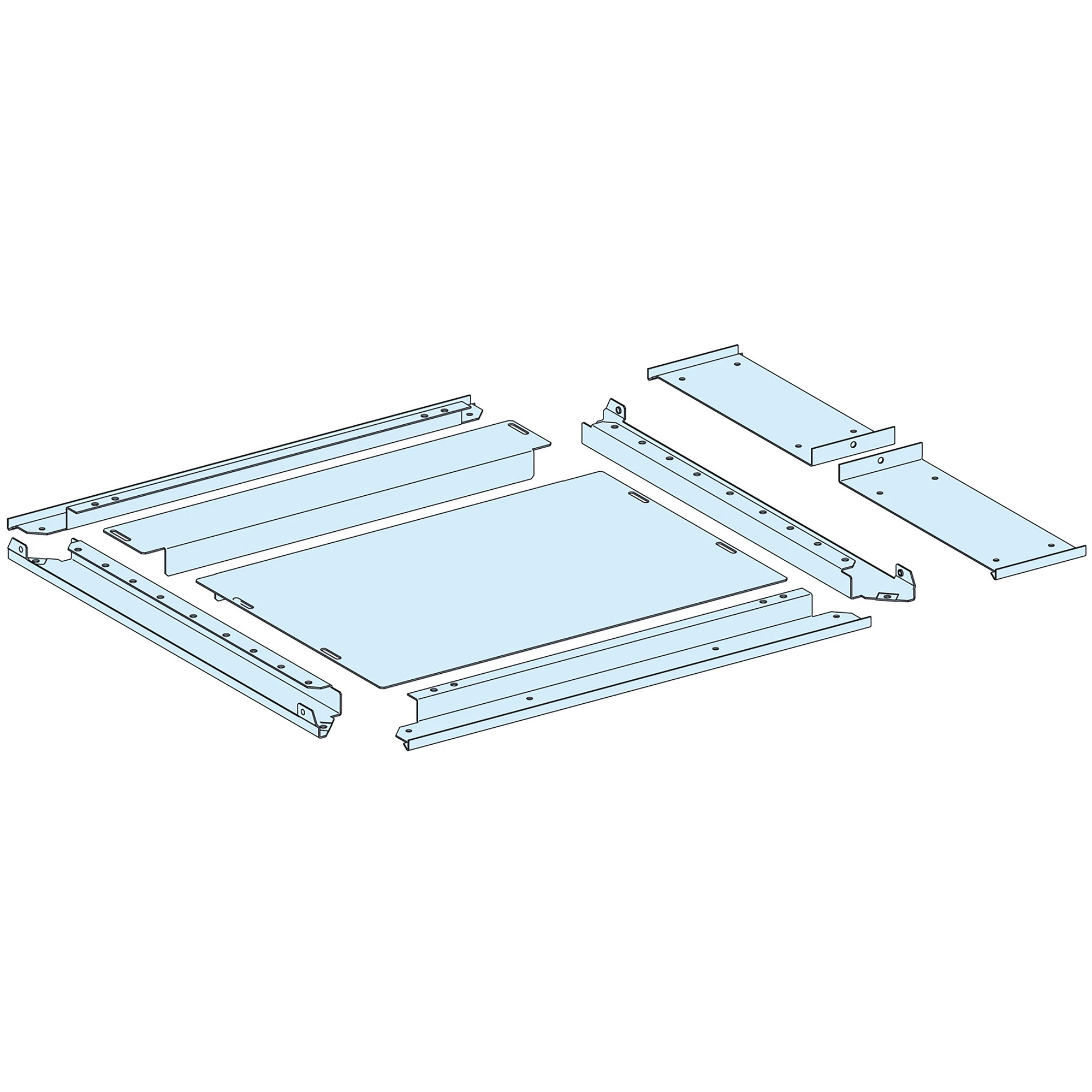 Schneider Electric LVS08697 PrismaSeT-P, Cable entry plate, 2-piece, IP30, Width=650+150mm, Depth=600mm (img_001)