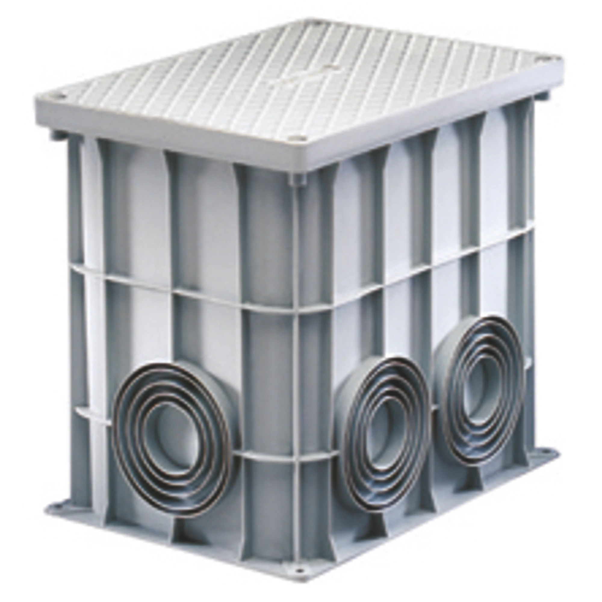 GEWISS DX59501 RECTANGULAR ACCES CHAMBER 360X260X320 - FLAT SEMI-PIERCED BASE, HIGH RESISTANCE COVER AND 4 STAINLESS STEEL SCREWS (img_001)