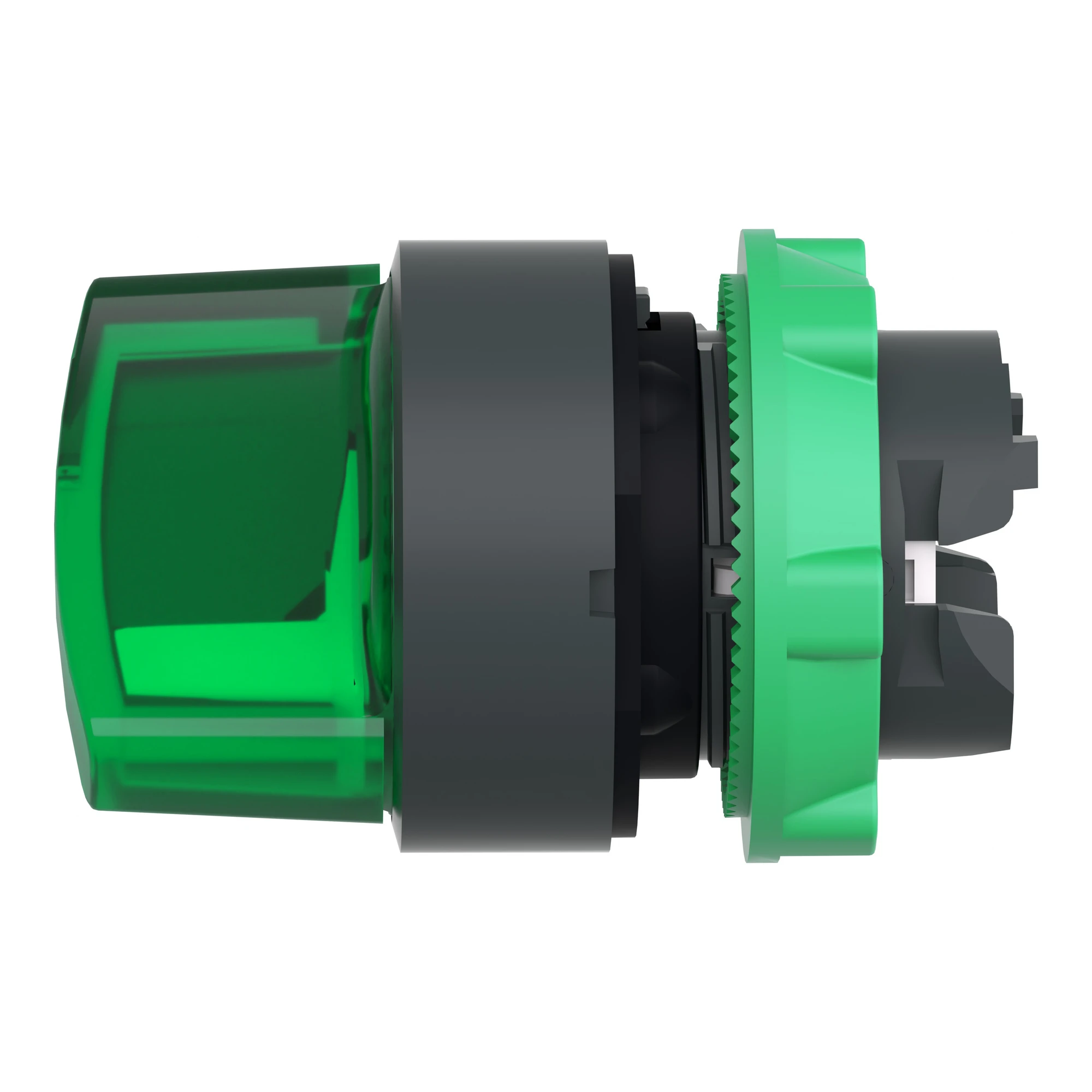 Schneider Electric ZB5AK1233 Illuminated selector switch, front element, Harmony XB5, plastic, 22mm green, for universal LED, 2 positions, latching (img_006)