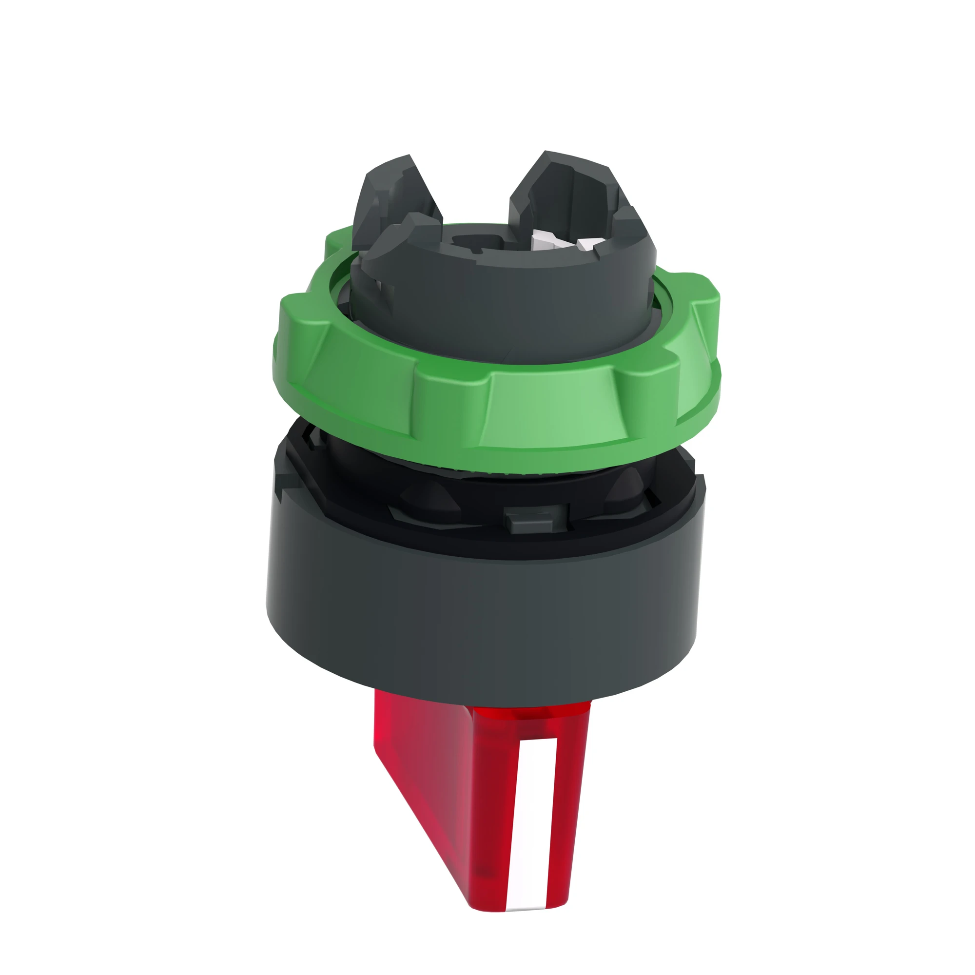 Schneider Electric ZB5AK1343 Illuminated selector switch, front element, Harmony XB5, plastic, 22mm, red, for universal LED, 3 positions, latching (img_008)