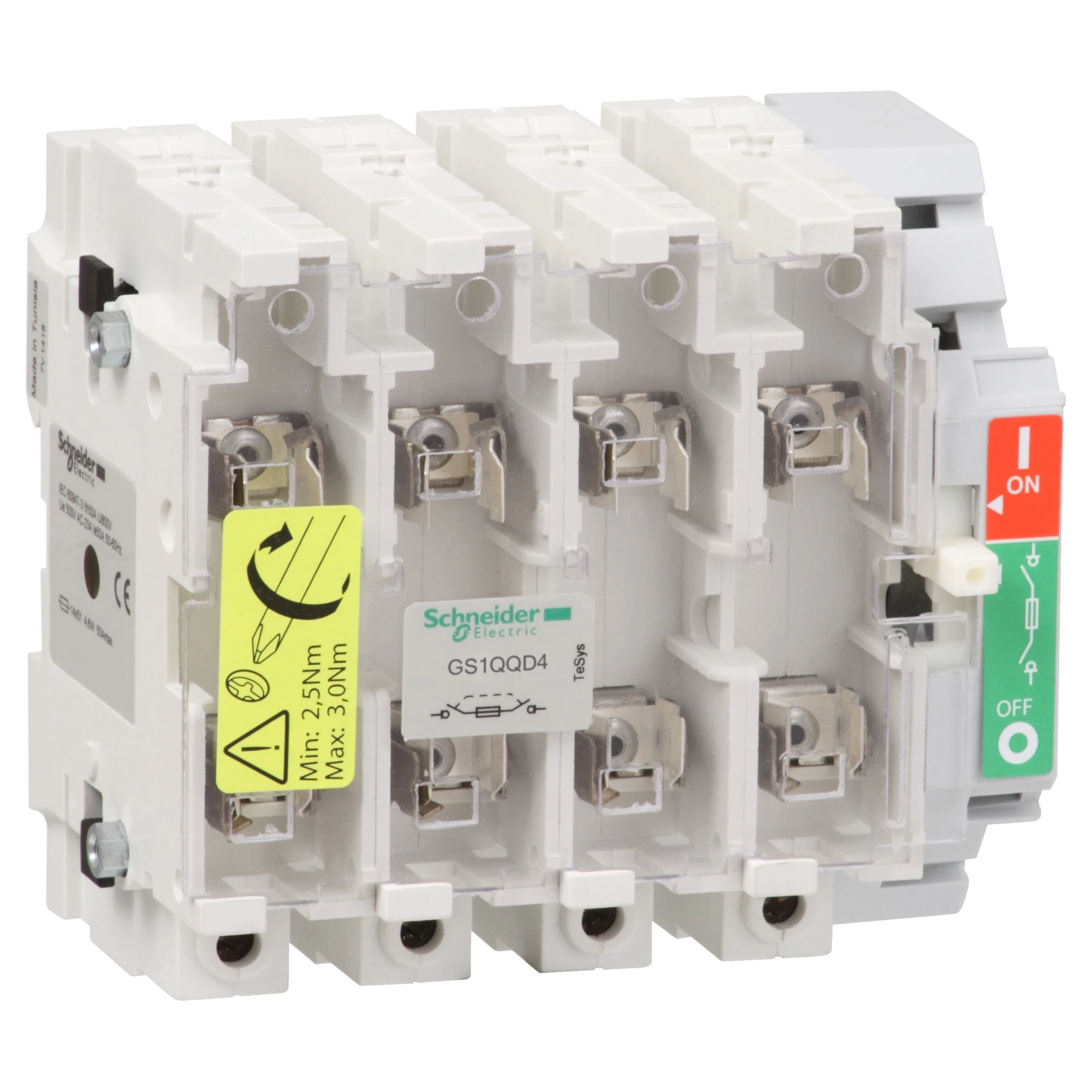 Schneider Electric GS1QQD4 Secured Disconnector Base GS1 4p 4 F, DIN, 400A (img_001) Schneider Electric GS1QQD4 Secured Disconnector Base GS1 4p 4 F, DIN, 400A (img_001)