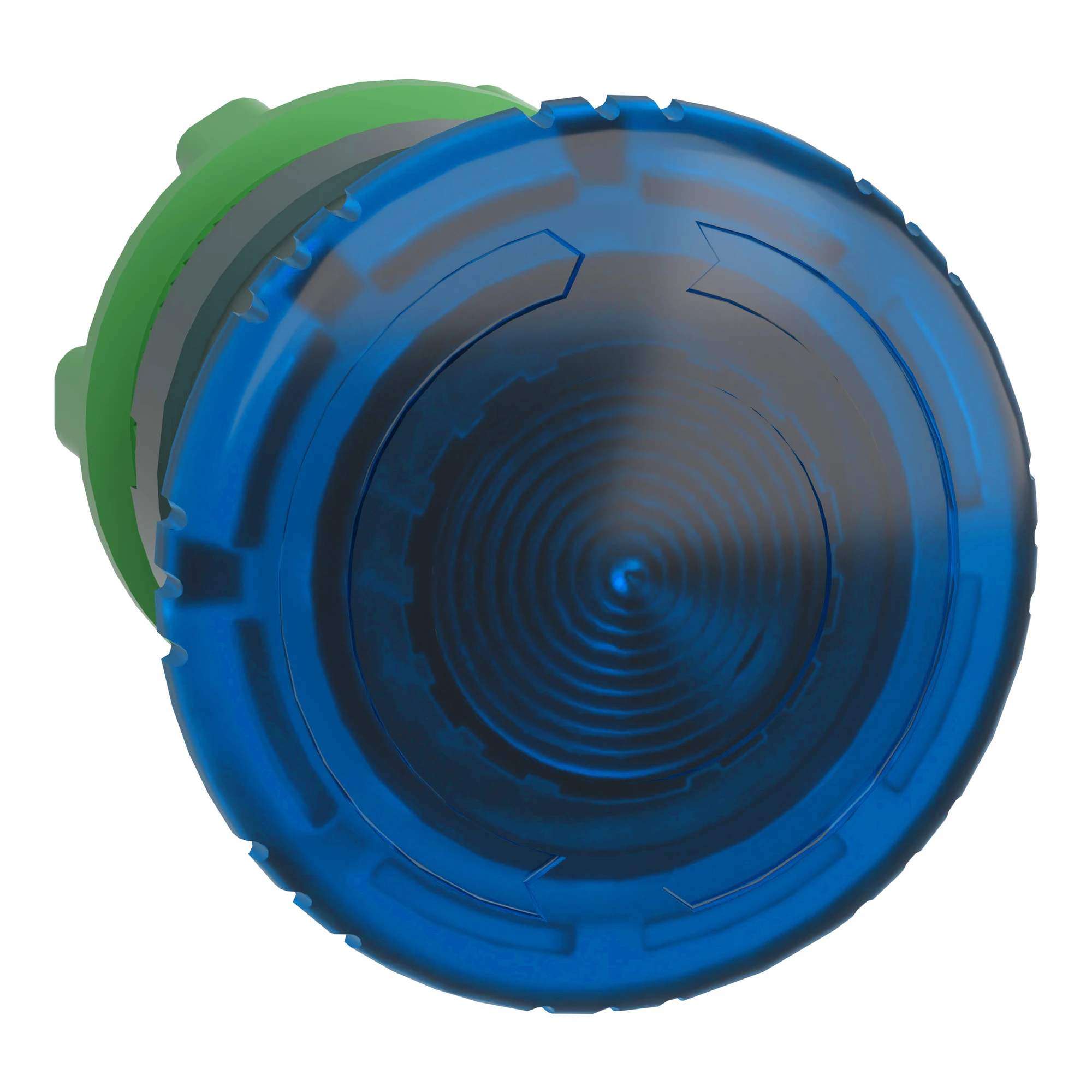Schneider Electric ZB5AW763 Mushroom pushbutton, front element, Harmony XB5, plastic, 22mm, illuminated, blue, twist to release, for universal LED (img_001)