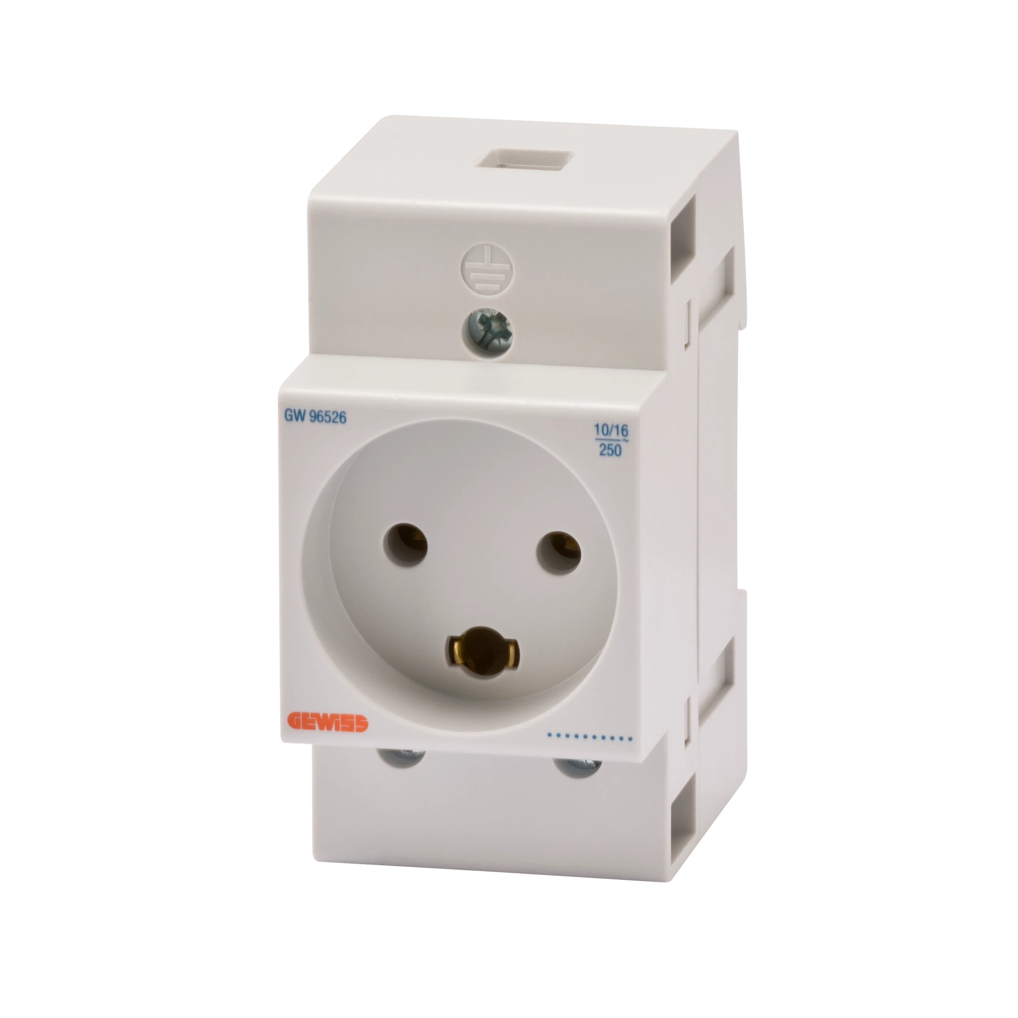 GEWISS GW96526 DIN RAIL SOCKET- DANISH STANDARD -2P+E 16A - 2,5 MODULES (img_001)