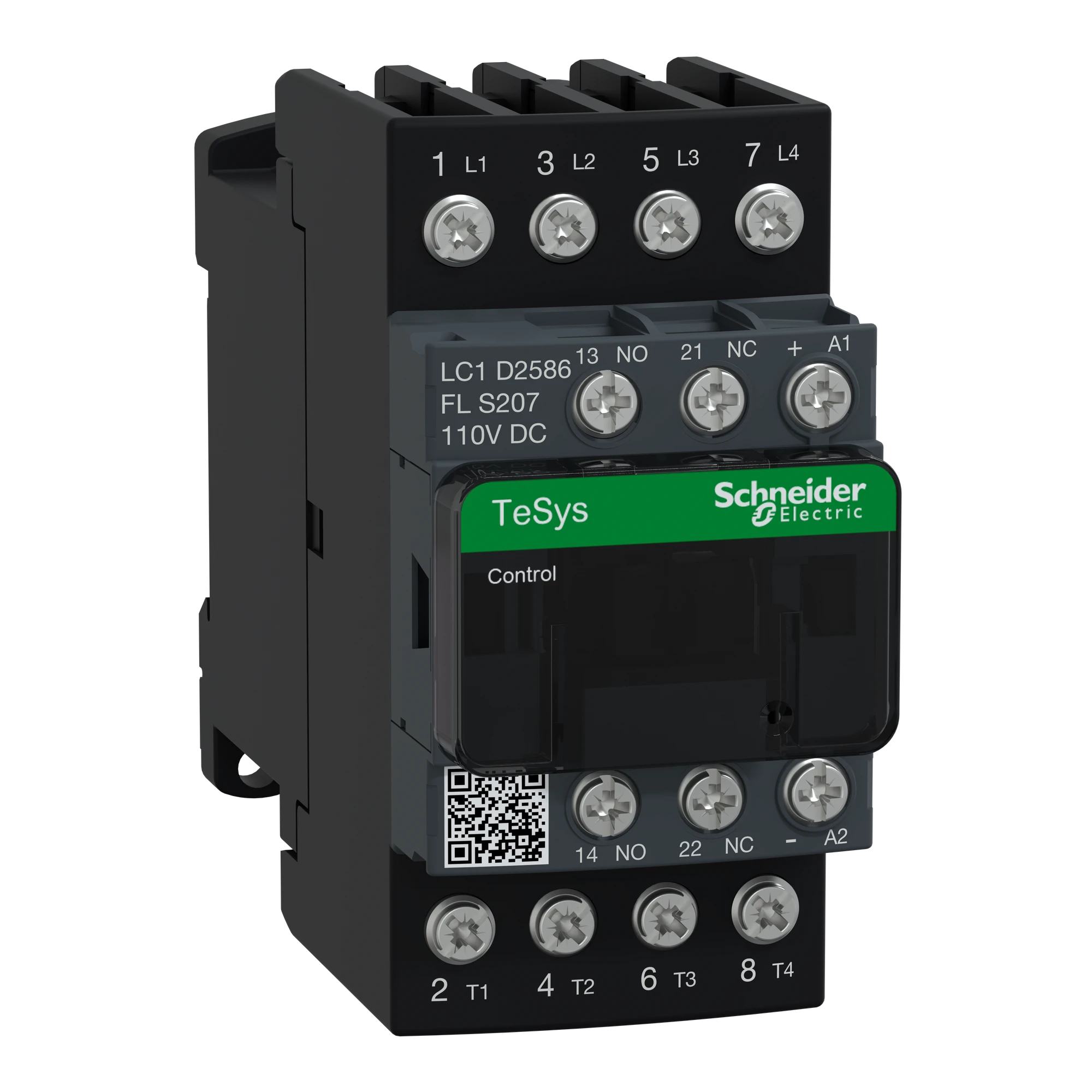 Schneider Electric LC1D2586FLS207 TeSys D Contactor S207 - 4P (2NO+2NC) AC-1 40A 440V - Coil 110V DC Low (img_001) Schneider Electric LC1D2586FLS207 TeSys D Contactor S207 - 4P (2NO+2NC) AC-1 40A 440V - Coil 110V DC Low (img_001)