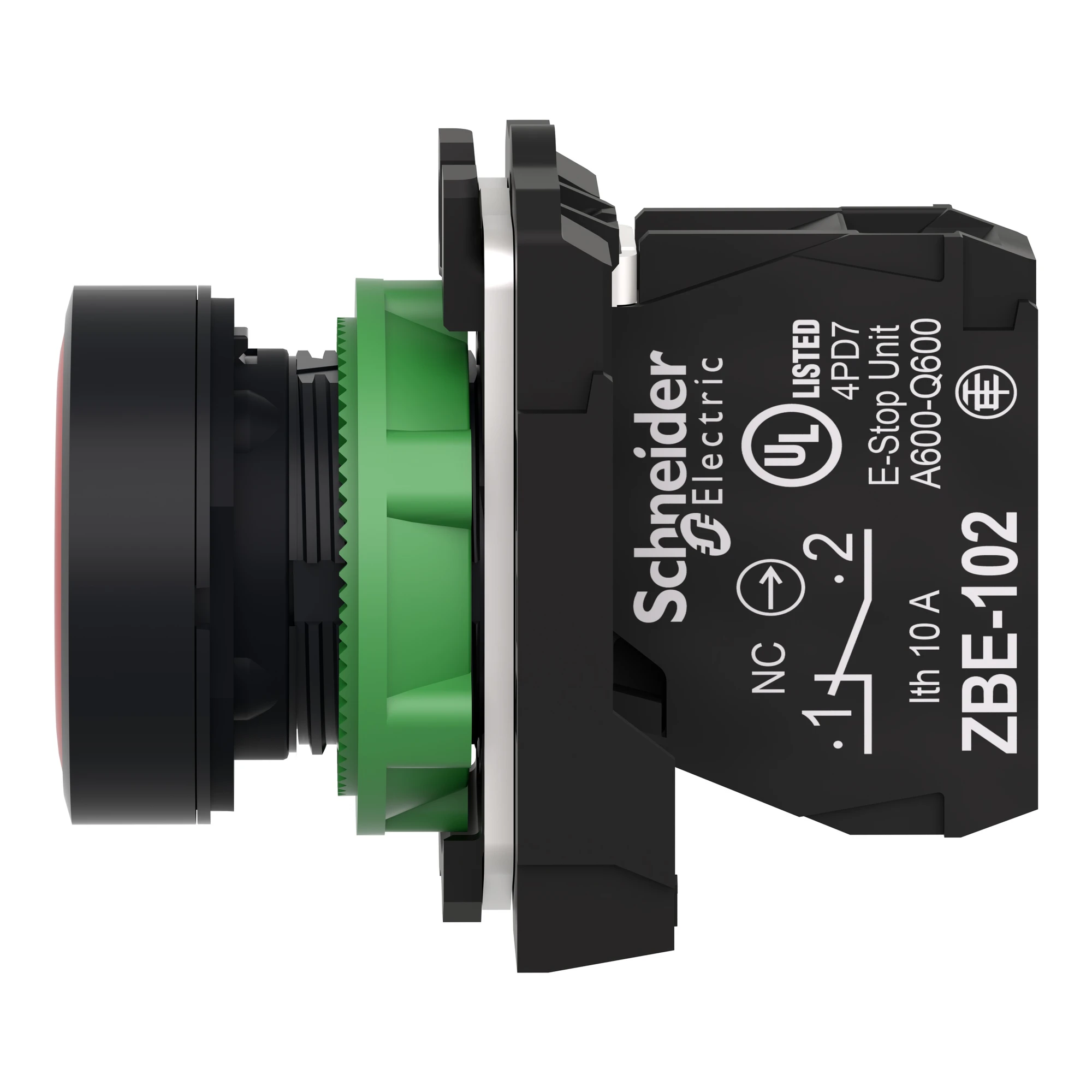 Schneider Electric XB5AA4322 Pushbutton, Harmony XB5, plastic, red, labeled O, 22mm, momentary, 1NC (img_005) Schneider Electric XB5AA4322 Pushbutton, Harmony XB5, plastic, red, labeled O, 22mm, momentary, 1NC (img_005)