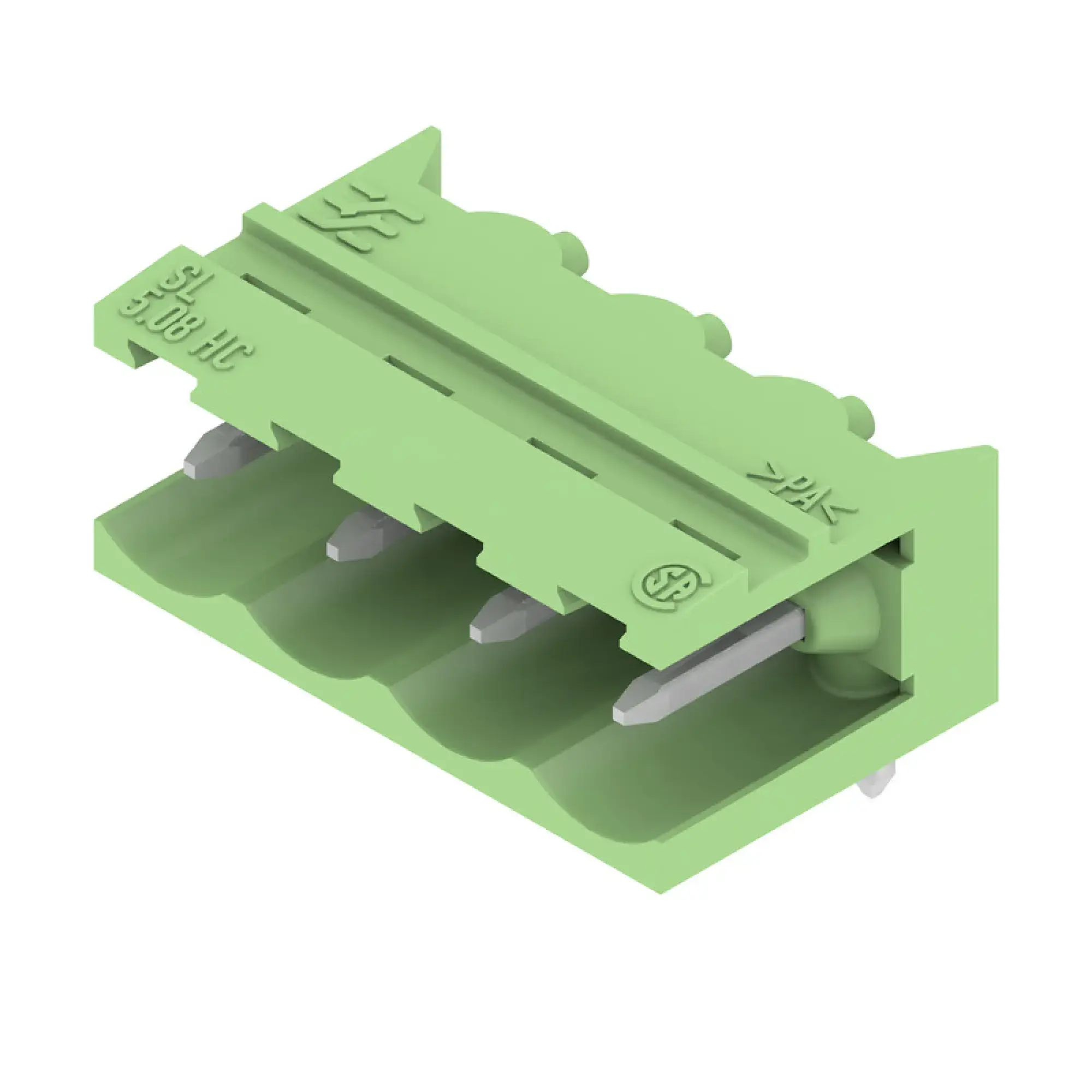 Weidmüller 1401640000 PCB connector (board connection), 320 V, 24 A, Pitch in mm: 5.08, Number of poles: 4, THT solder connection, Box (img_001)