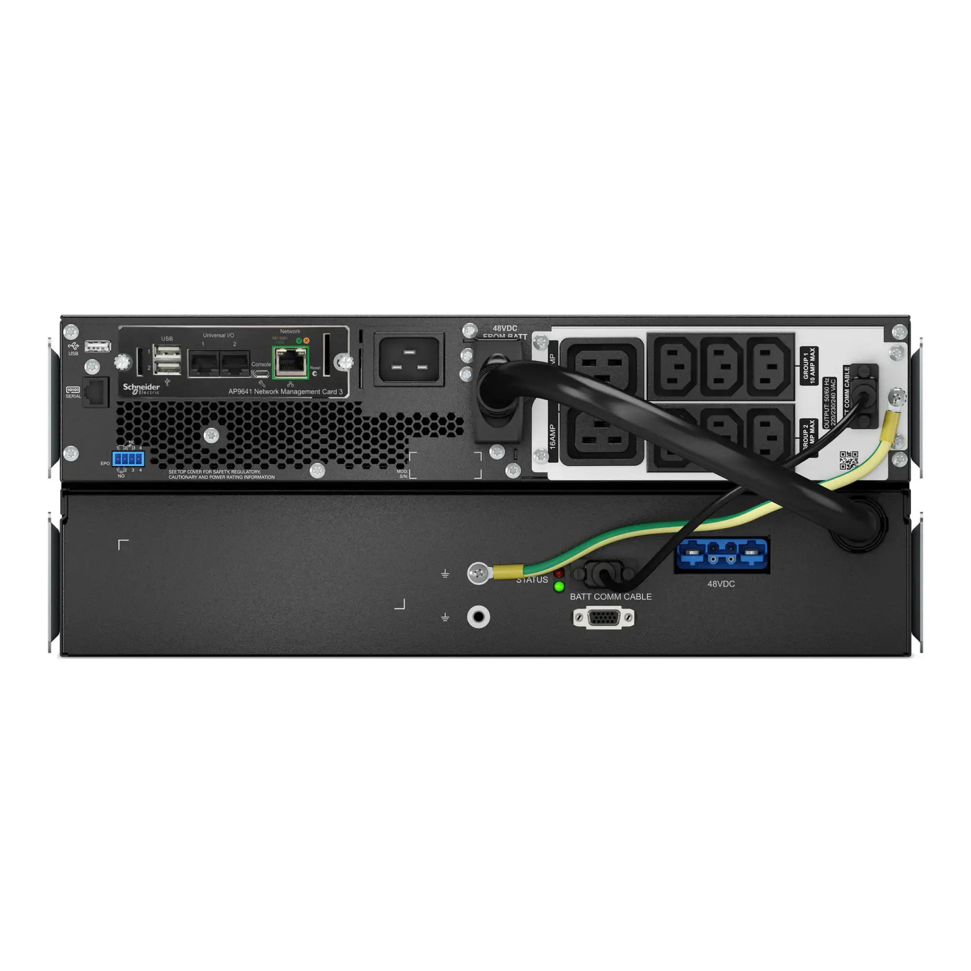 APC SRTL3000RM4UXLI-NC APC Smart-UPS On-Line, 3kVA, Lithium-Ionen, Rackmontage 4HE, 230V, 6x C13+2x C19 IEC Ausg., Netzwerkkarte, SmartSlot, lange Laufzeit, Rack-Einbausatz (img_001) APC SRTL3000RM4UXLI-NC APC Smart-UPS On-Line, 3kVA, Lithium-Ionen, Rackmontage 4HE, 230V, 6x C13+2x C19 IEC Ausg., Netzwerkkarte, SmartSlot, lange Laufzeit, Rack-Einbausatz (img_001)