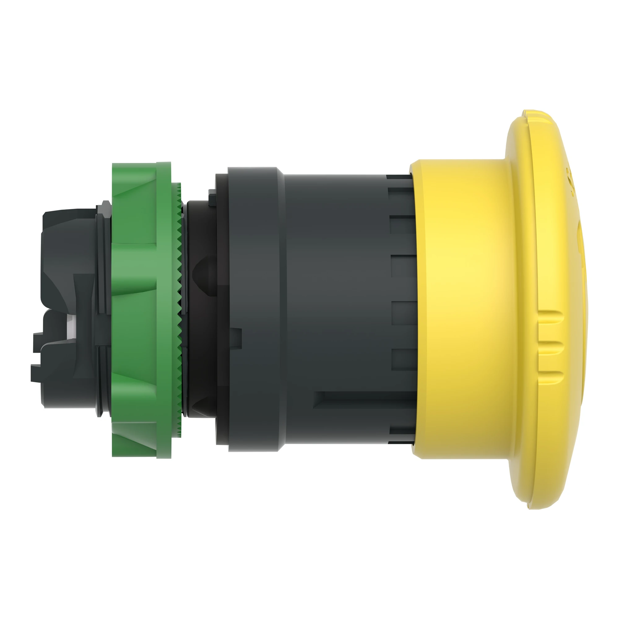 Schneider Electric ZB5AS55 Mushroom push button, front element, Harmony XB5, plastic, 22mm, yellow, mushroom 40mm, twist release (img_003)