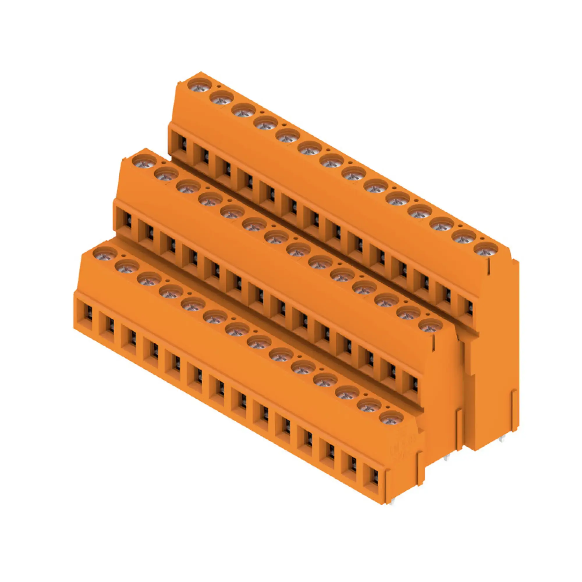 Weidmüller 1769740000 PCB terminal, 320 V, 17.5 A, Pitch in mm: 5.08, 2.5 mm², Number of poles: 42, Clamping yoke connection, THT solder connection, 90°, Box (img_001)