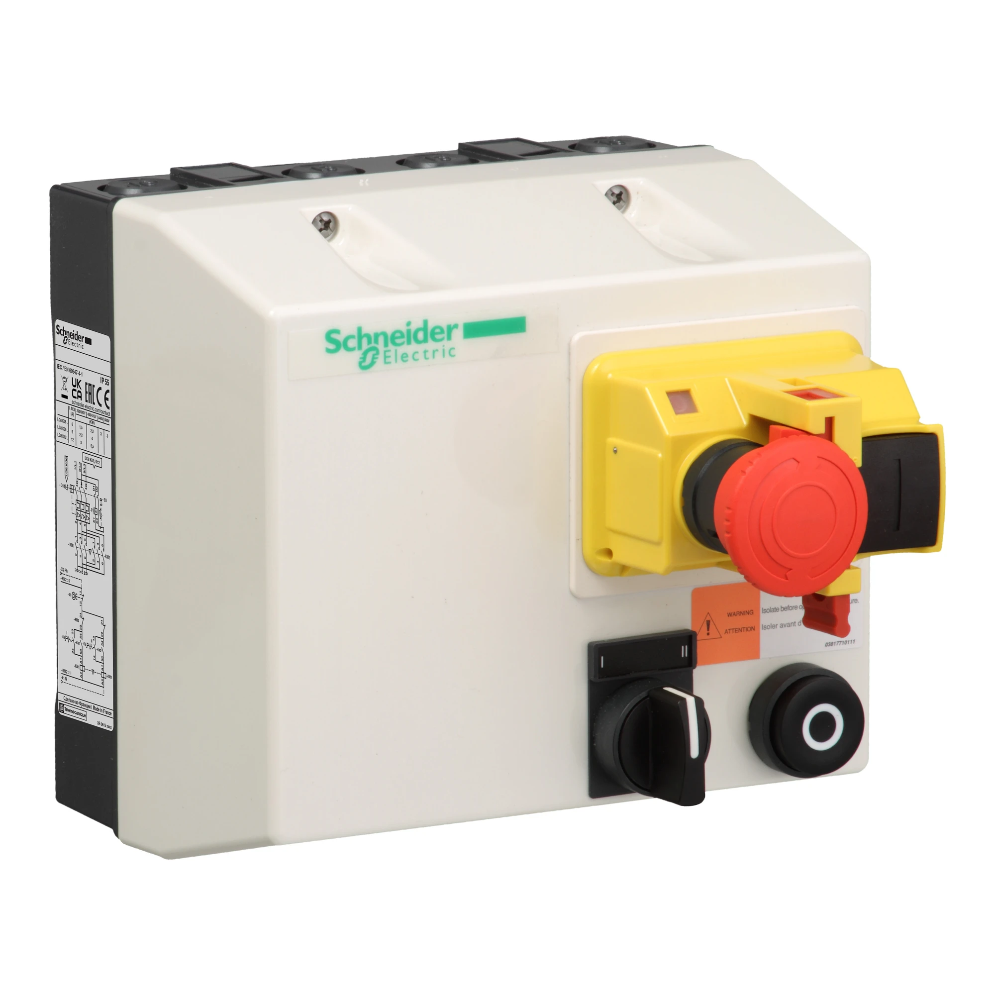 Schneider Electric LG8K06Q710 Starter w. Emergency Stop LG8-K, IP 657 -2 Revolutions, 2.2kW, Coil. 440V (img_001) Schneider Electric LG8K06Q710 Starter w. Emergency Stop LG8-K, IP 657 -2 Revolutions, 2.2kW, Coil. 440V (img_001)