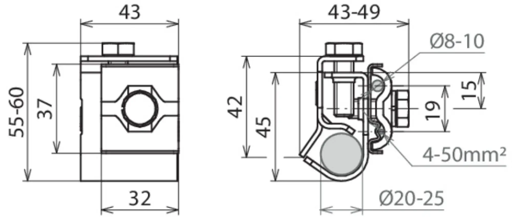 Dehn 540121 Connection clamp StSt(V4A)for earth rods 20-25 mm with double cleat for Rd 8-10 mm (img_002) Dehn 540121 Connection clamp StSt(V4A)for earth rods 20-25 mm with double cleat for Rd 8-10 mm (img_002)