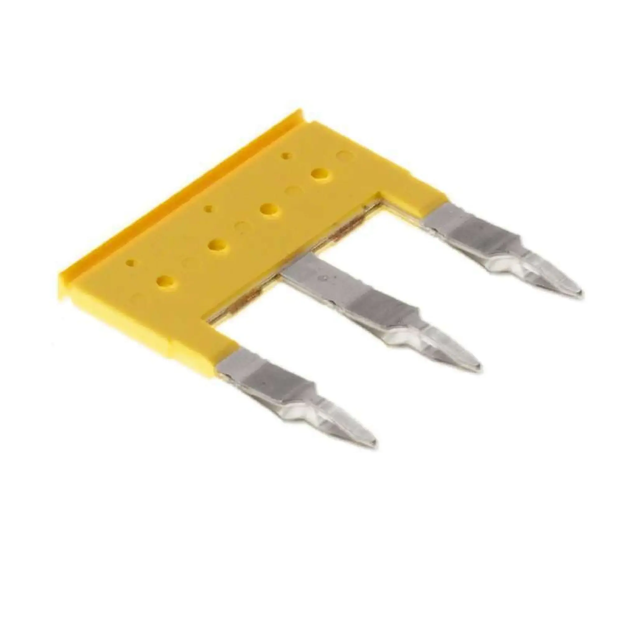 Weidmüller 1633210000 Cross-connector (terminal), Plugged, yellow, 24 A, Number of poles: 3, Pitch in mm: 12.00, Insulated: Yes, Width: 2.8 mm (img_001)