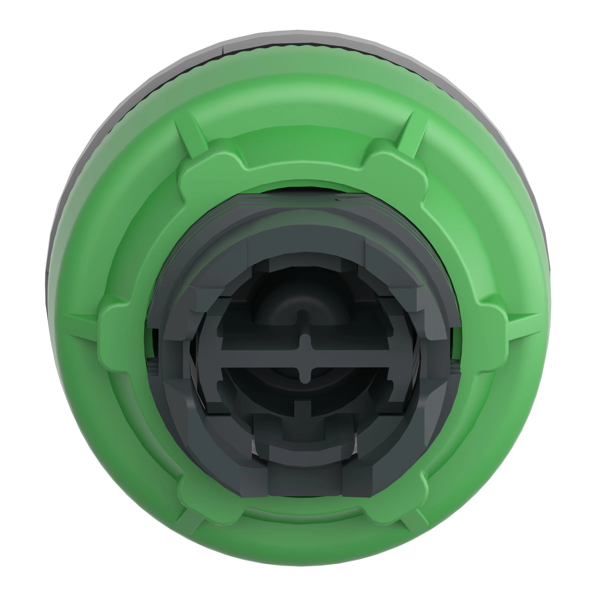 Schneider Electric ZB5FL5C0 Pushbutton, Front Element, Harmony XB5F, Plastic, 30mm, Light Grey, Yellow, Projecting, Unlabelled, Momentary (img_003)