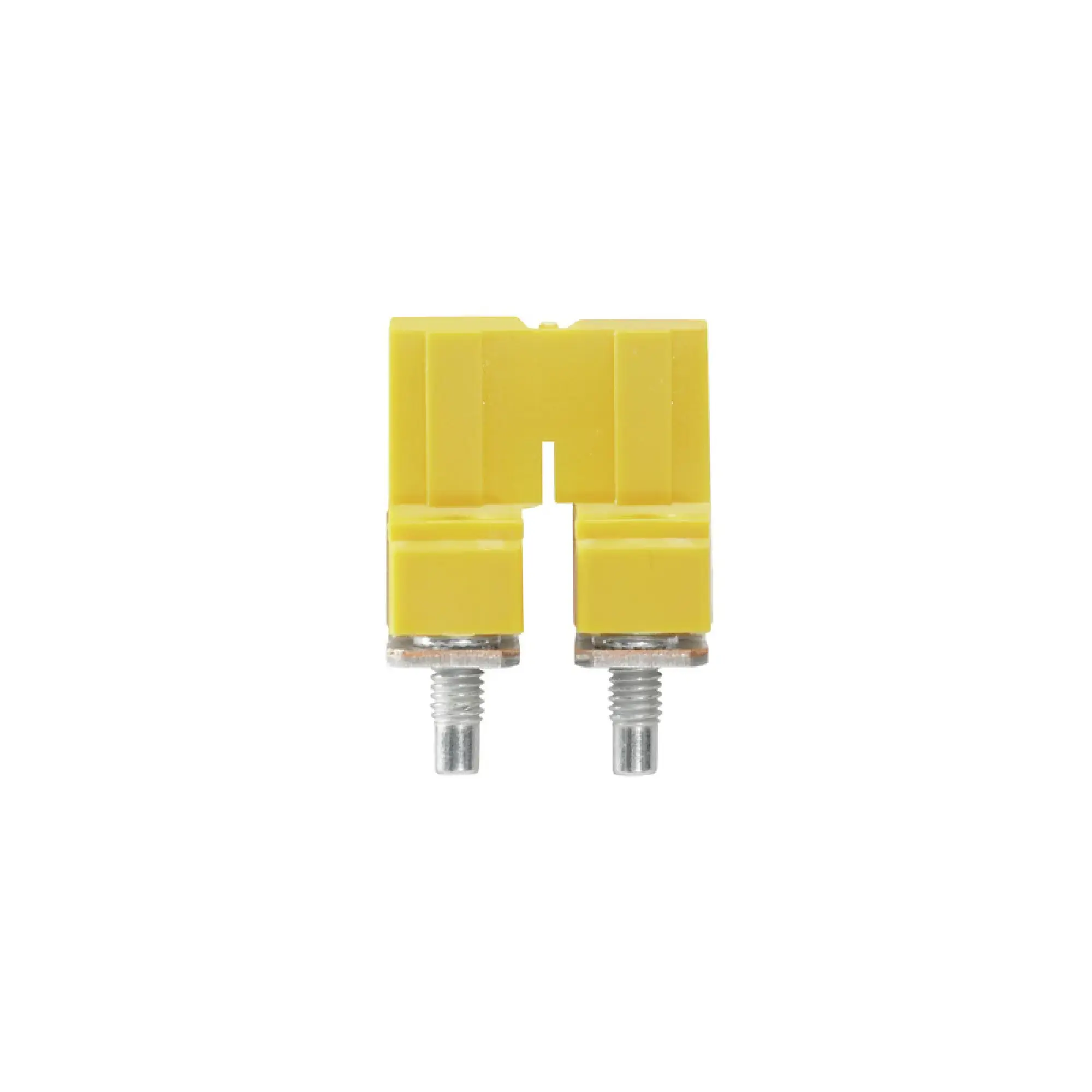 Weidmüller 1052560000 Cross-connector (terminal), when screwed in, yellow, 76 A, Number of poles: 2, Pitch in mm: 9.90, Insulated: Yes, Width: 7.55 mm (img_001) Weidmüller 1052560000 Cross-connector (terminal), when screwed in, yellow, 76 A, Number of poles: 2, Pitch in mm: 9.90, Insulated: Yes, Width: 7.55 mm (img_001)