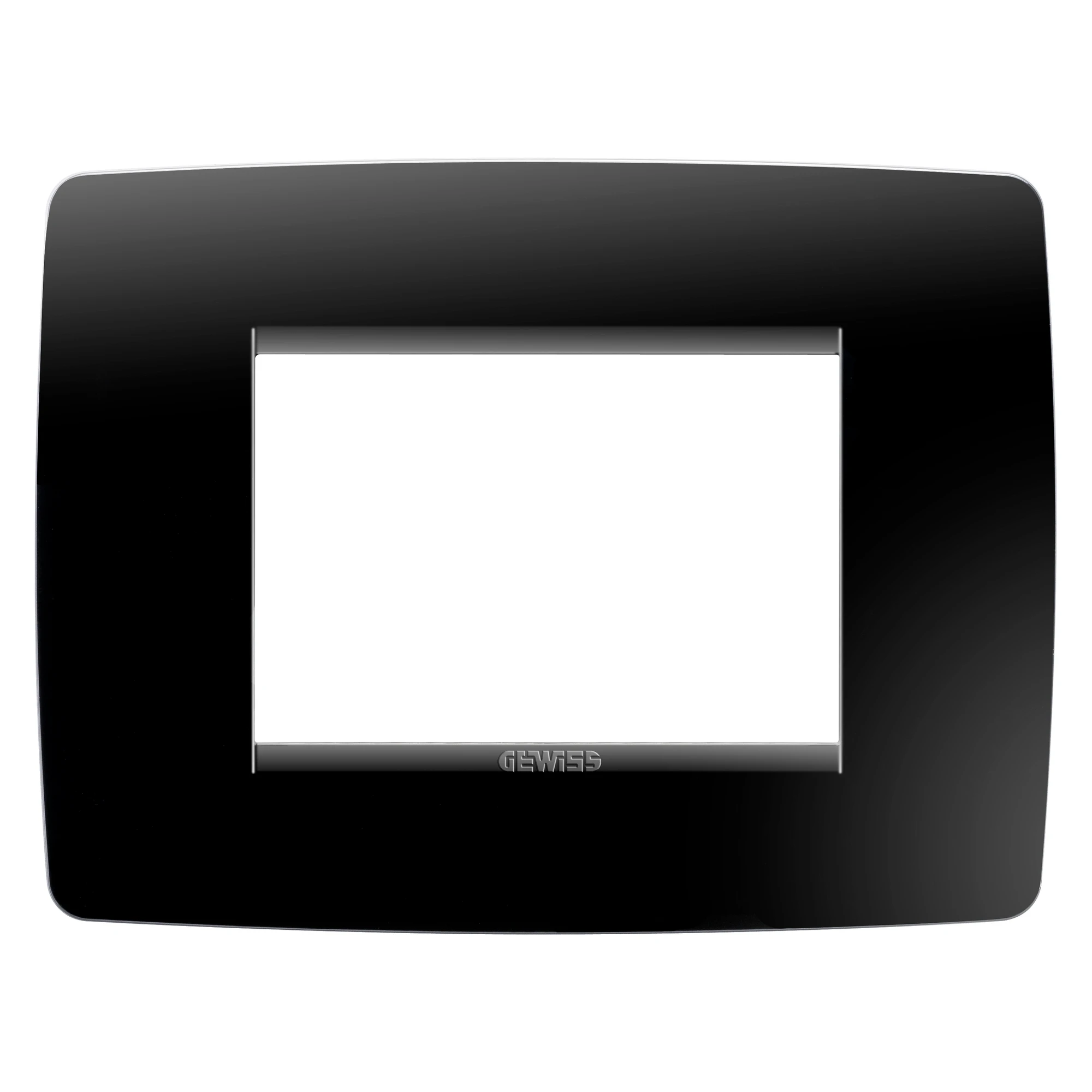GEWISS GW16103TN ONE PLATE - IN TECHNOPOLYMER - 3 MODULES - TONER BLACK - CHORUSMART (img_001)