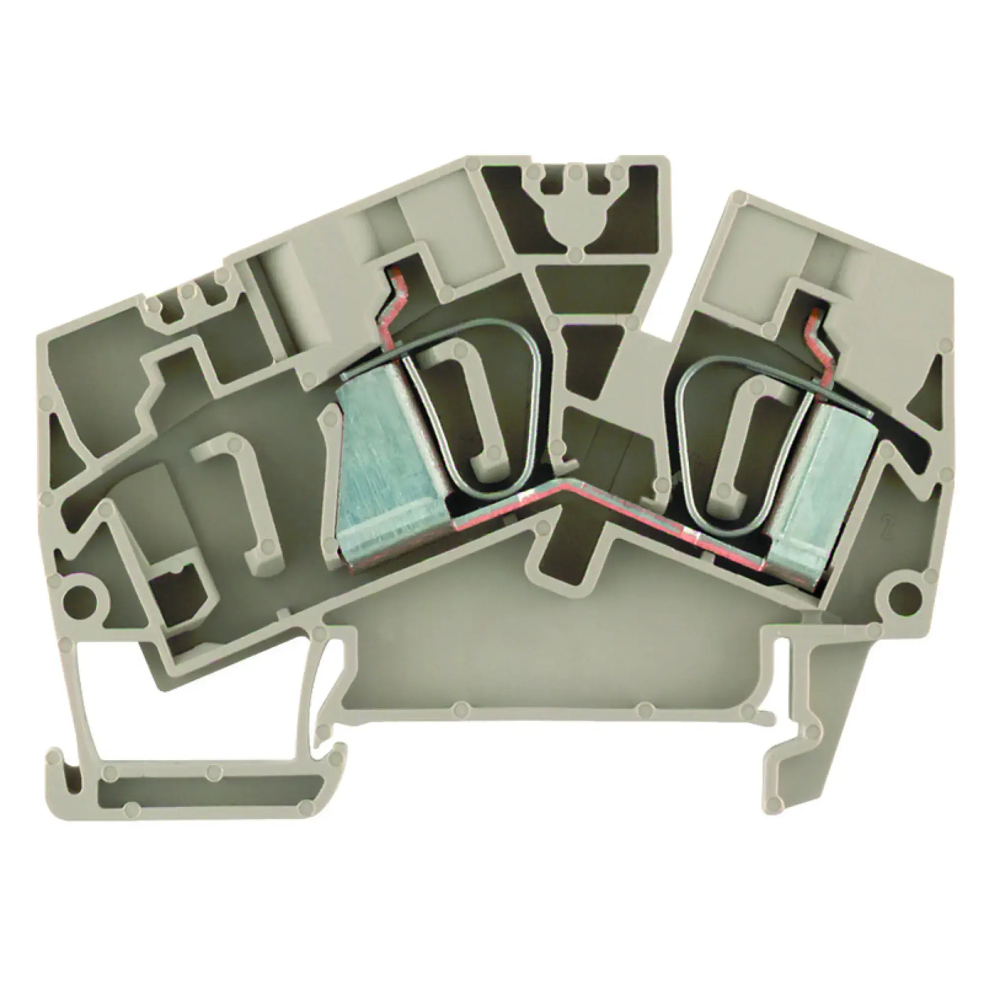 Weidmüller 1771380000 Feed-through terminal block, Tension-clamp connection, dark beige, 6 mm², 41 A, 800 V, Number of connections: 2 (img_001)