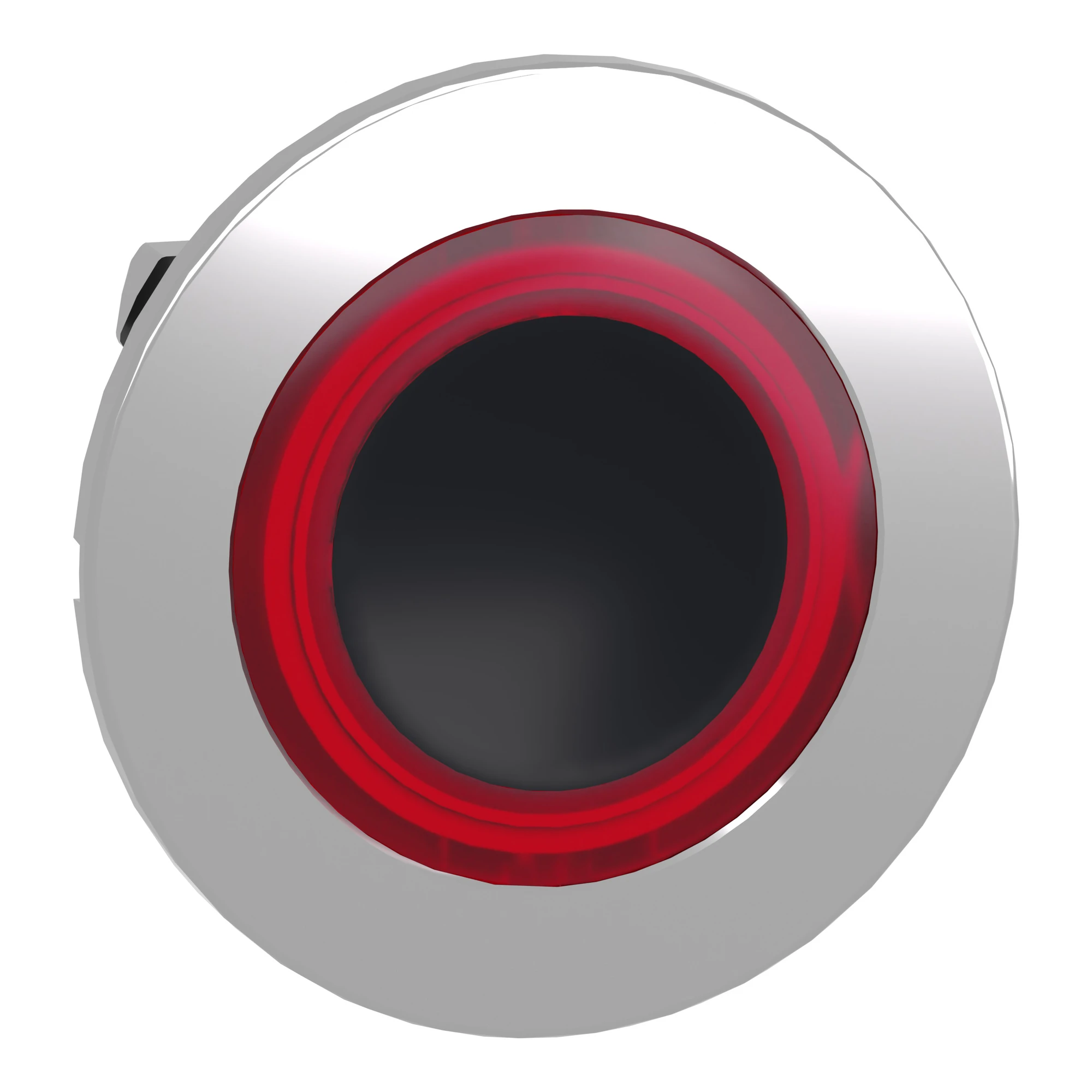 Schneider Electric ZB4FW943 Illuminated pushbutton, front element, Harmony XB4F, metal, red, 30mm, for universal LED, illuminated ring (img_001)