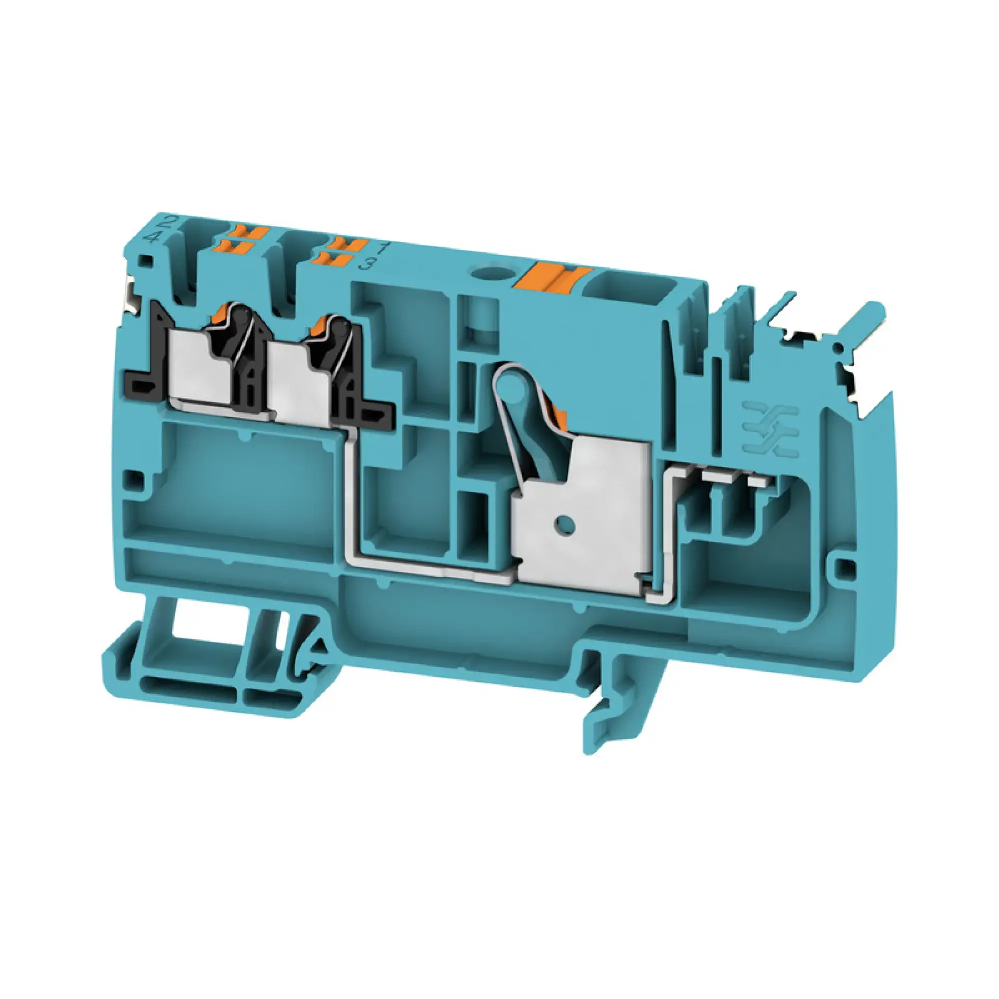 Weidmüller 2675520000 Potential distributor terminal, PUSH IN, blue, 10 mm², 57 A, 800 V, Number of connections: 1, Number of levels: 1, TS 35, V-0, Wemid (img_001)