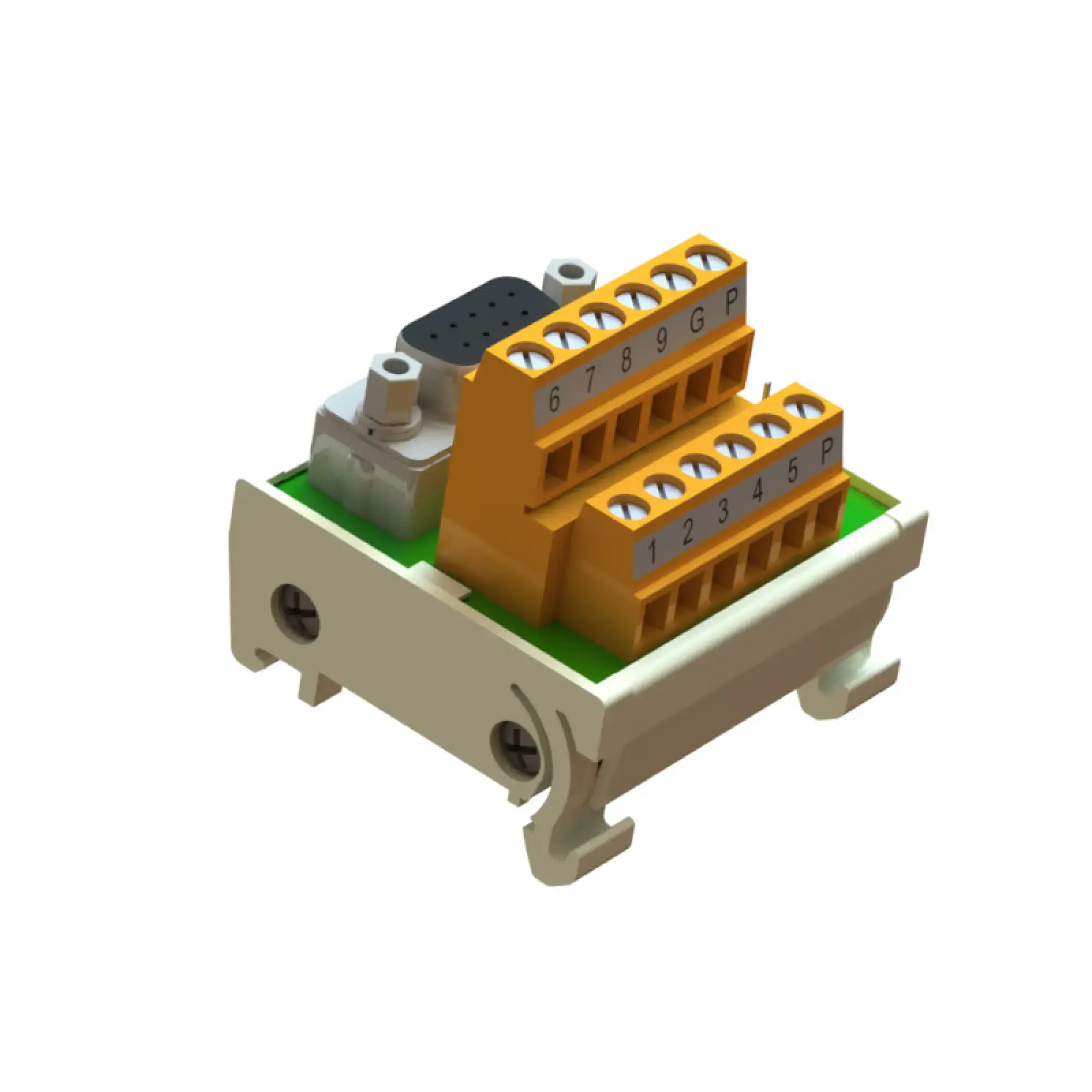 Weidmüller 8216480000 Interface module with terminal, connector, D-sub connectors, acc. to IEC 60807 / DIN 41652, 9-pole female, LPK 2H 5.08mm, Screw connection (img_001)