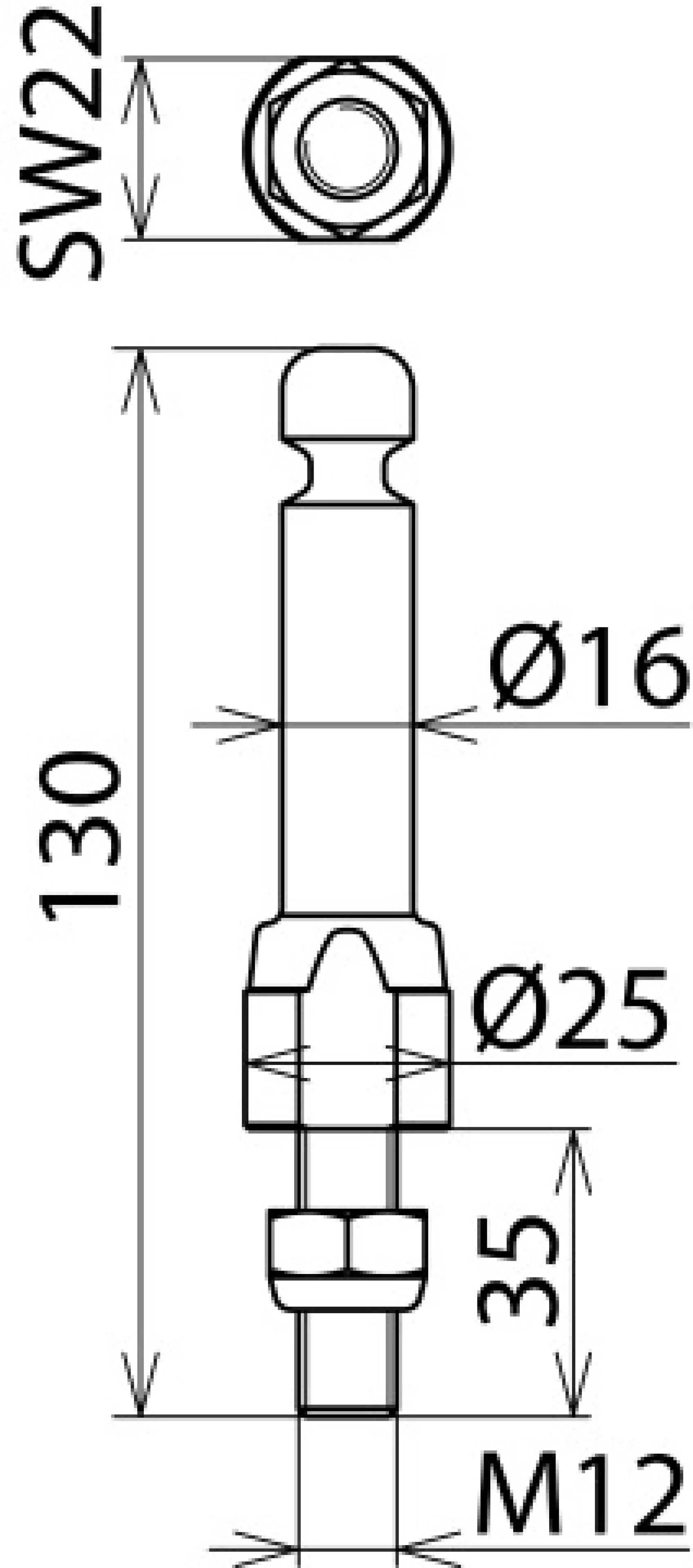 Dehn 790251 Fixed earth. point w. ring groove D 16mm and threaded bolt with nut M12x35mm (img_002)