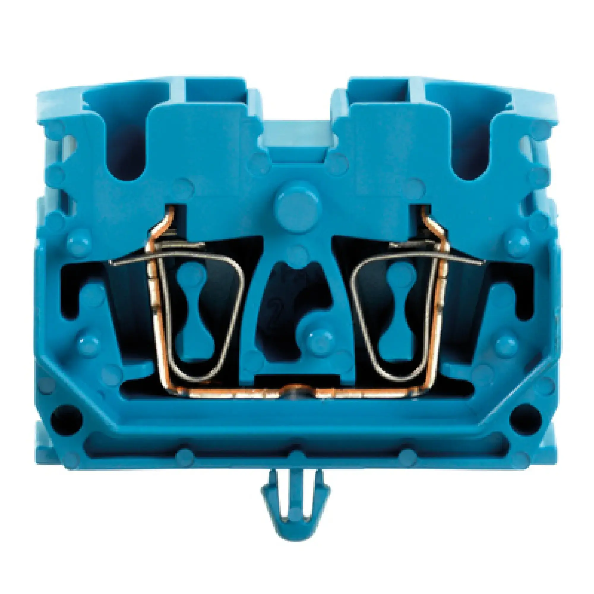 Weidmüller 1712980000 Feed-through terminal block, Tension-clamp connection, blue, 2.5 mm², 24 A, 800 V, Number of connections: 4 (img_001)