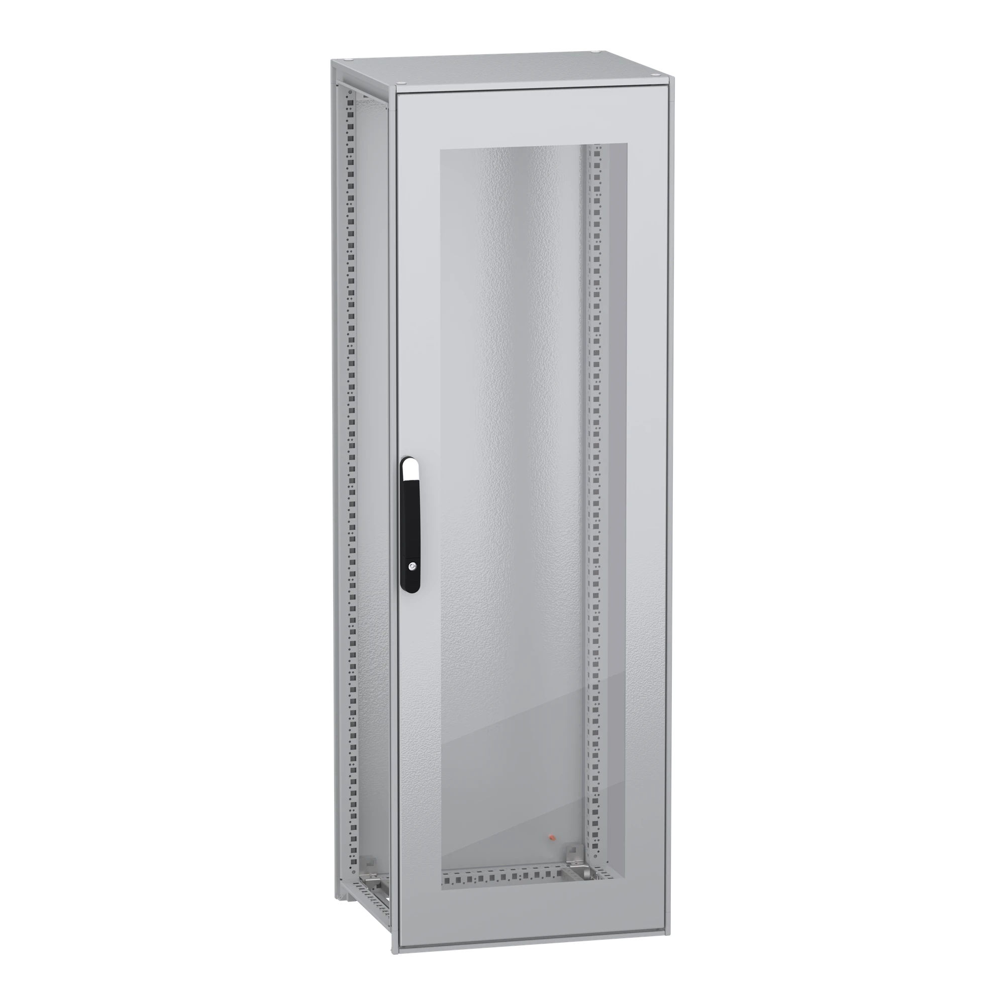 Schneider Electric NSYSFN18650T Floor-standing enclosure, PanelSeT SFN, made of decarbonized steel, without mounting plate, glass door, assembled, 1800x600x500mm, IP55 (img_001)