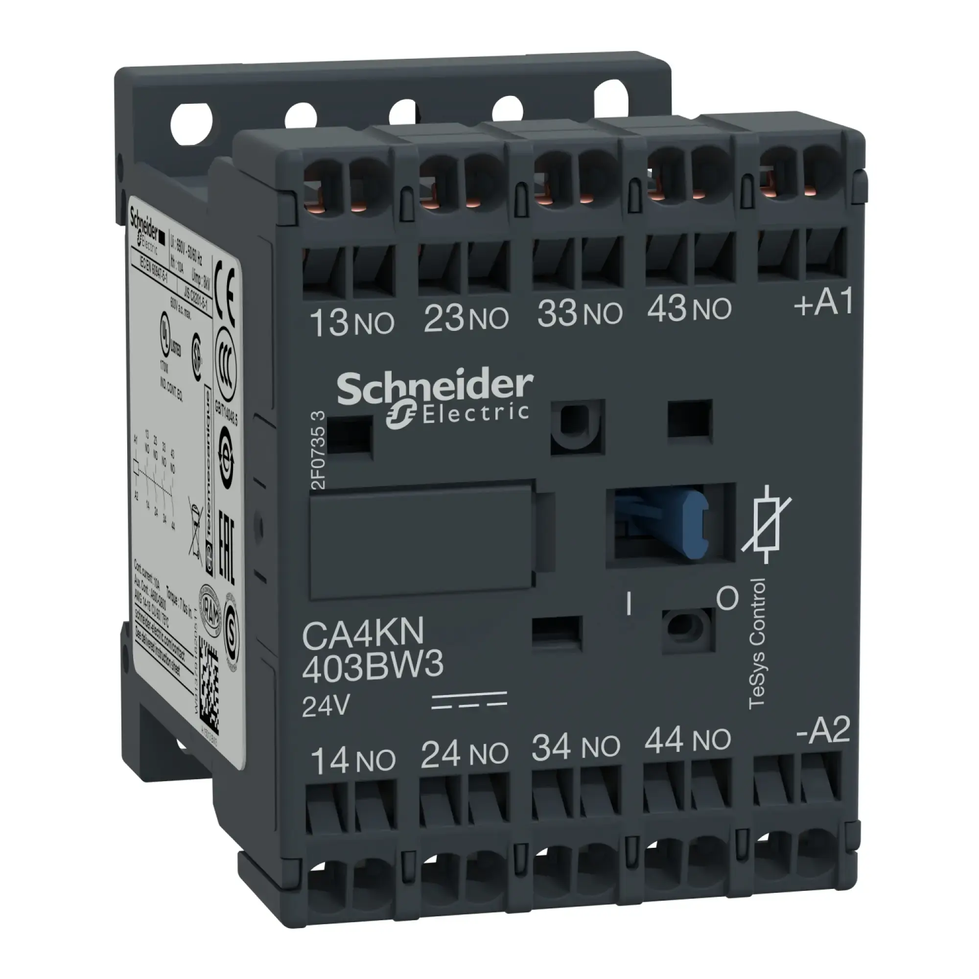 Schneider Electric CA4KN403BW3 Auxiliary contactor, 4S, 24V DC, 1.8W (img_002)