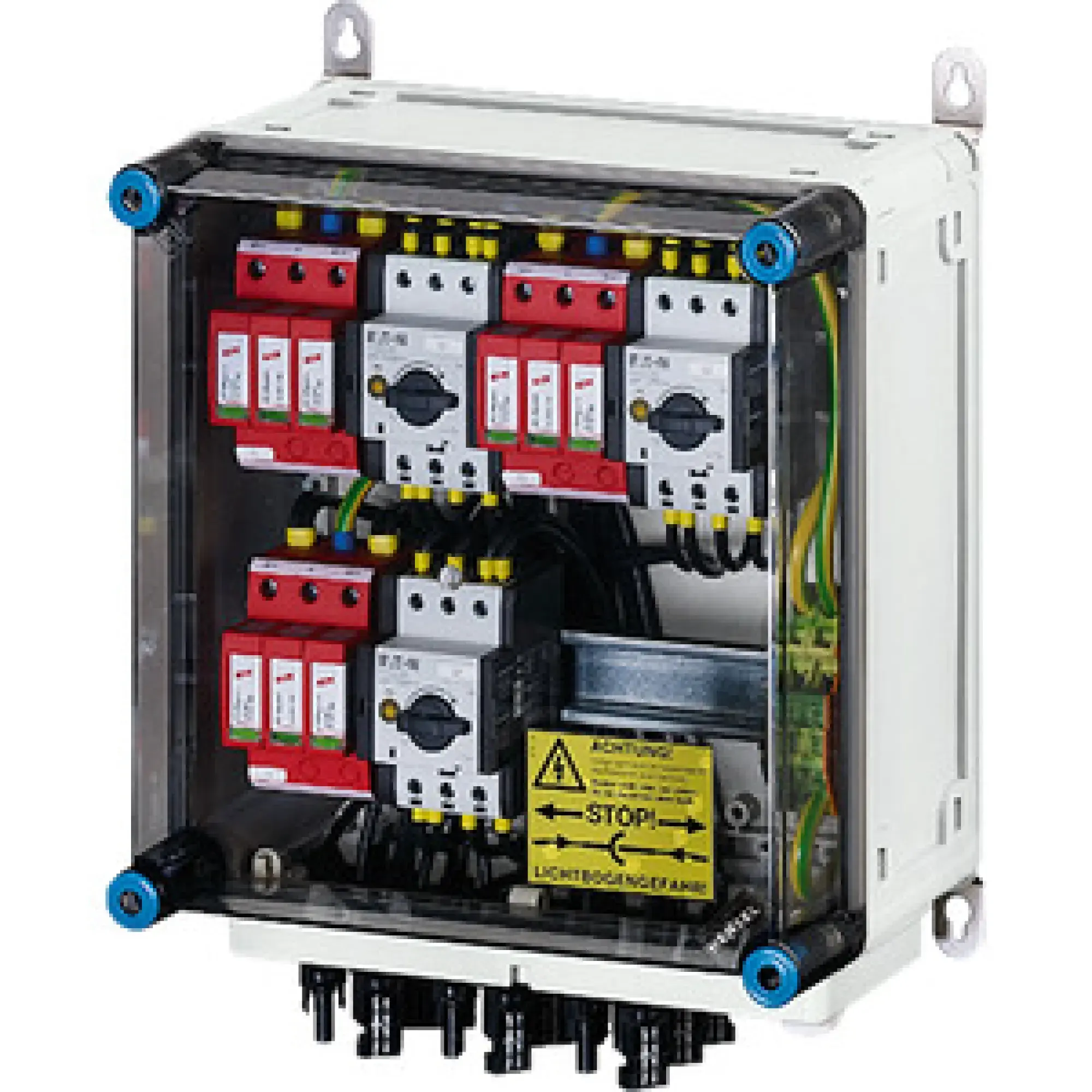 Hensel 20001161 PV-Generatoranschlusskasten, mit ÜSE, 6xPV-Strang auf 3xWR-Eing. mit Schalter Mi PV 2263 (img_001) Hensel 20001161 PV-Generatoranschlusskasten, mit ÜSE, 6xPV-Strang auf 3xWR-Eing. mit Schalter Mi PV 2263 (img_001)