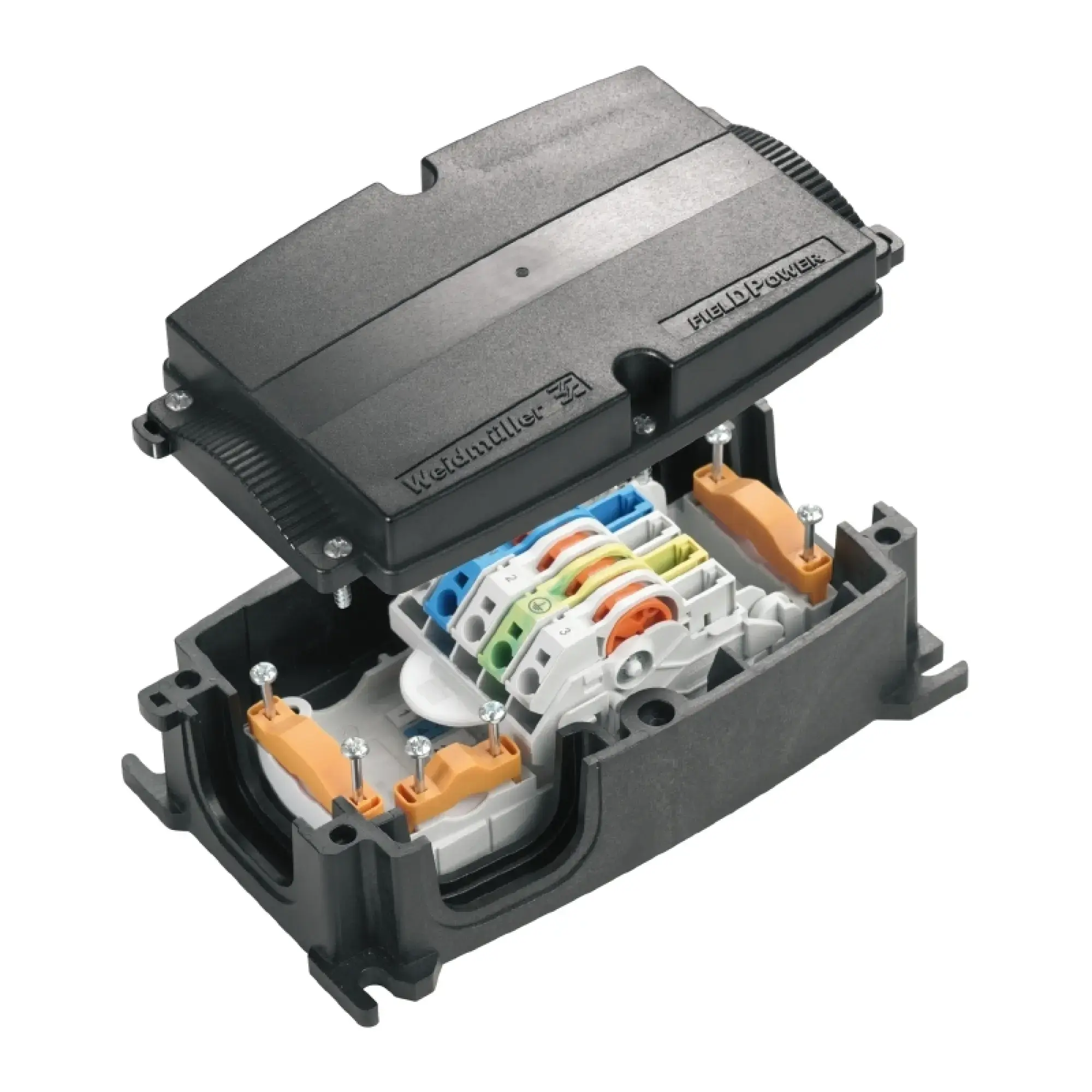 Weidmüller 1957580000 Energy distribution terminal strip with housing, IP65, in complete state, Polycarbonate, glass fibre reinforced (img_001) Weidmüller 1957580000 Energy distribution terminal strip with housing, IP65, in complete state, Polycarbonate, glass fibre reinforced (img_001)