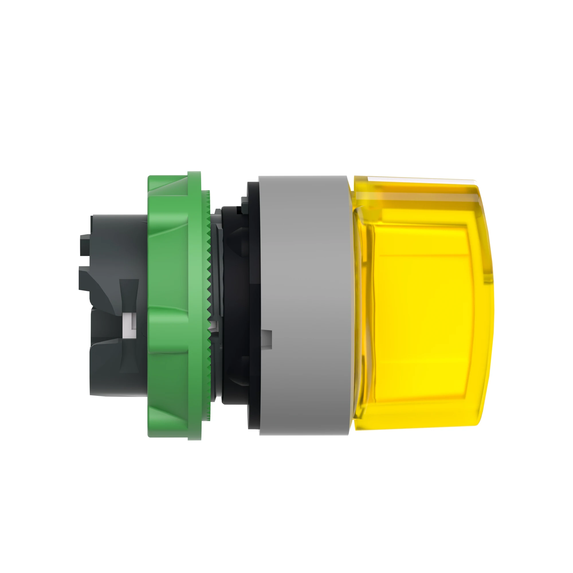 Schneider Electric ZB5AK1883C0 Pilot light selector switch, front element, Harmony XB5, plastic, 22mm, yellow, for universal LED, 3 positions, momentary right (img_003)