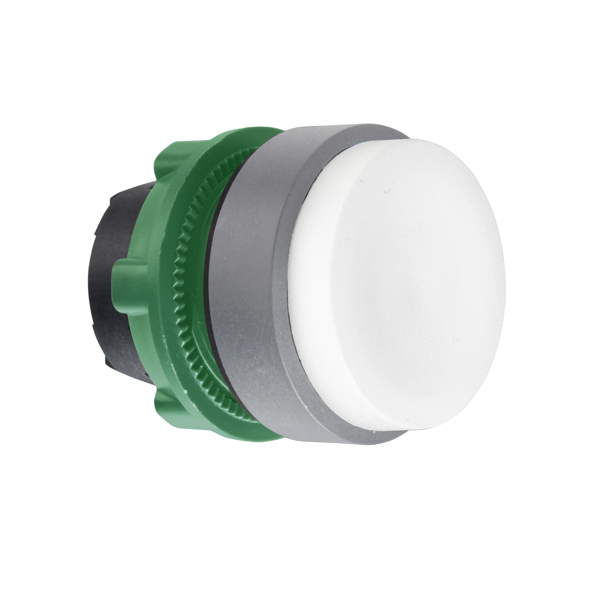 Schneider Electric ZB5AL1C0 Pushbutton, front element, Harmony XB5, plastic, 22mm, light grey, white, protruding, unlabelled, momentary (img_001)