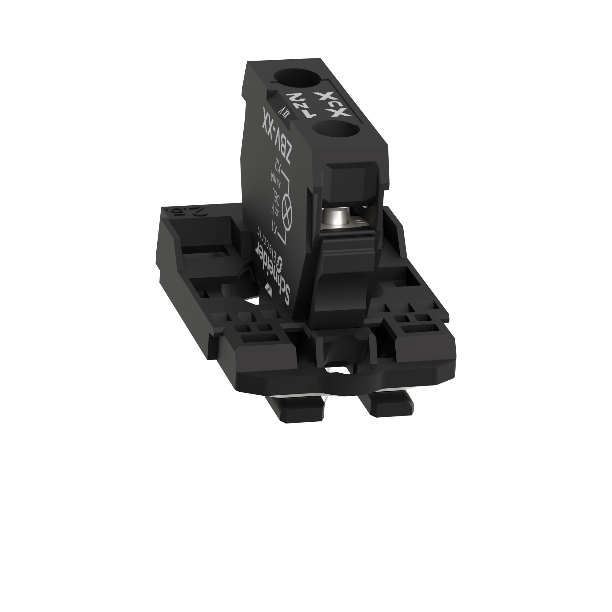Schneider Electric ZB5AVBG1 Lamp socket, Harmony XB5, plastic, white, universal LED, with mounting flange, screw terminal, 24-120V ACDC (img_008)