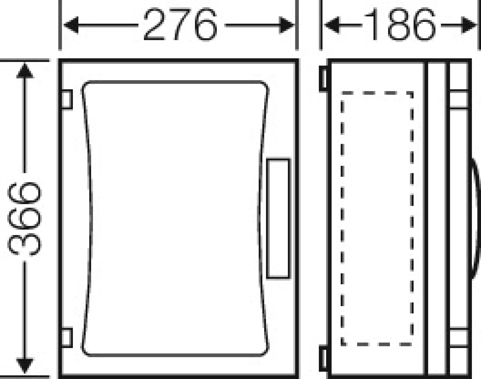 Hensel 68000304 ENYSTAR-Leergehäuse, Einbaumaße 216x306x136mm, transparenter Tür FP 0241 (img_002)