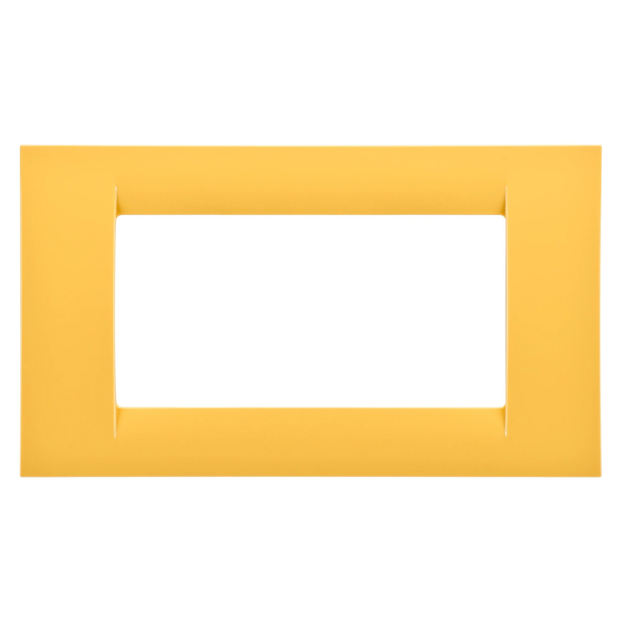 GEWISS GW22184 VIRNA PLATE - IN TECHNOPOLYMER GLOSS FINISHING - 4 GANG - CORN YELLOW - SYSTEM (img_001)