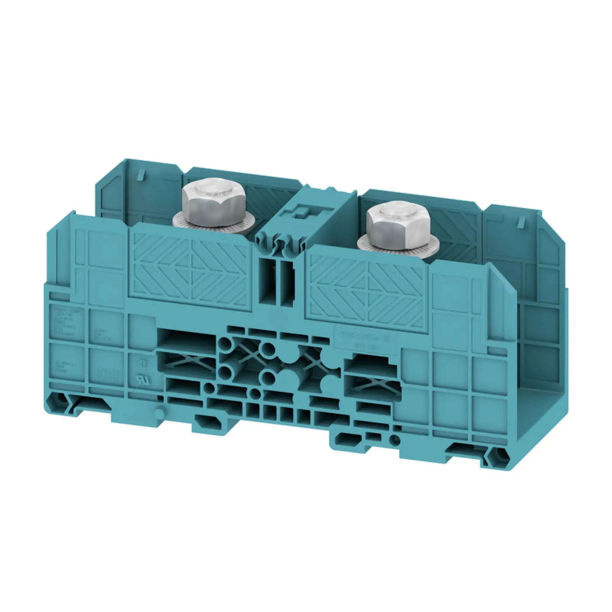 Weidmüller 1028680000 Stud terminal, Threaded stud connection, blue, 185 mm², 353 A, 1000 V, Number of connections: 2, Number of levels: 1, TS 35, V-0, Wemid (img_001)