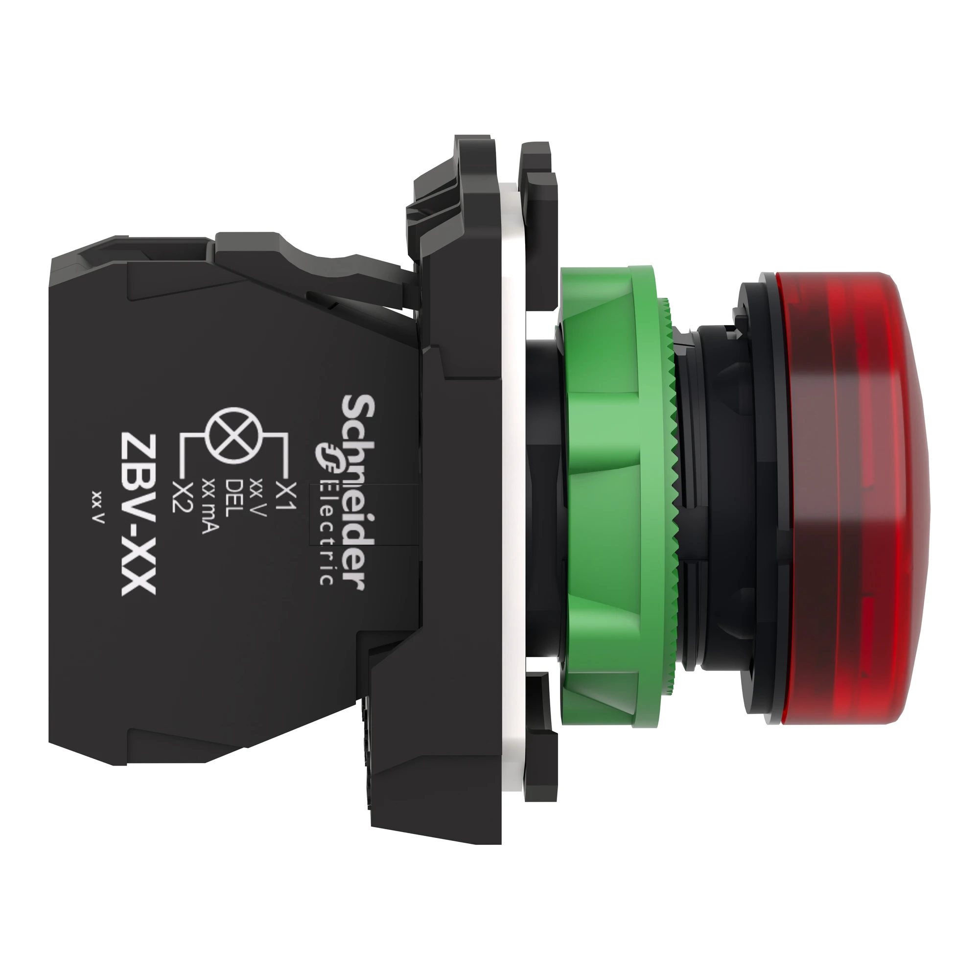 Schneider Electric XB5AV64 Indicator light, Harmony XB5, plastic, red, 22mm, BA9s incandescent lamp, smooth dome, 250V AC (img_003) Schneider Electric XB5AV64 Indicator light, Harmony XB5, plastic, red, 22mm, BA9s incandescent lamp, smooth dome, 250V AC (img_003)