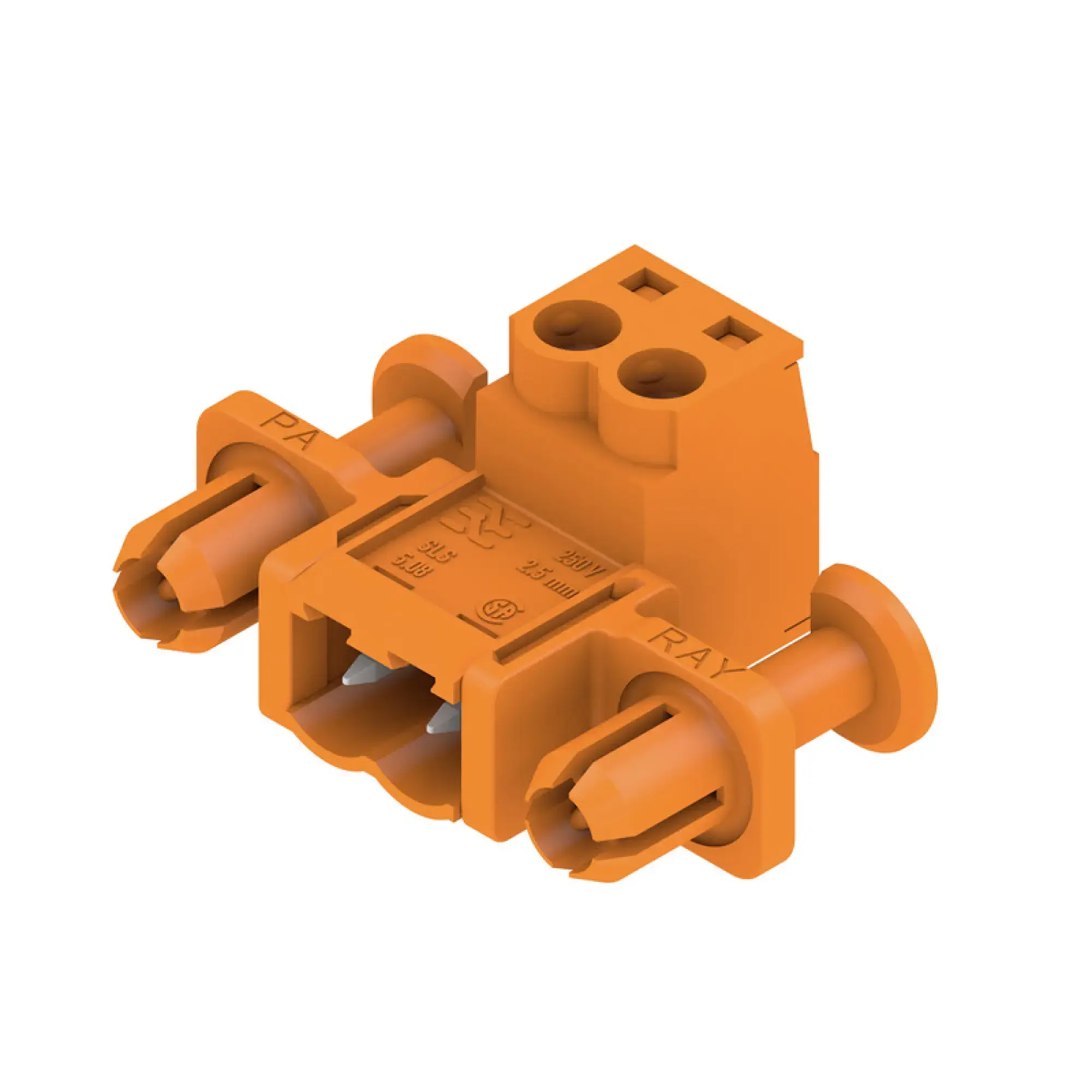 Weidmüller 1353470000 PCB connector (wire connection), 320 V, 21.5 A, Pitch in mm: 5.08, 3.31 mm², Number of poles: 2, Clamping yoke connection, Box (img_001)