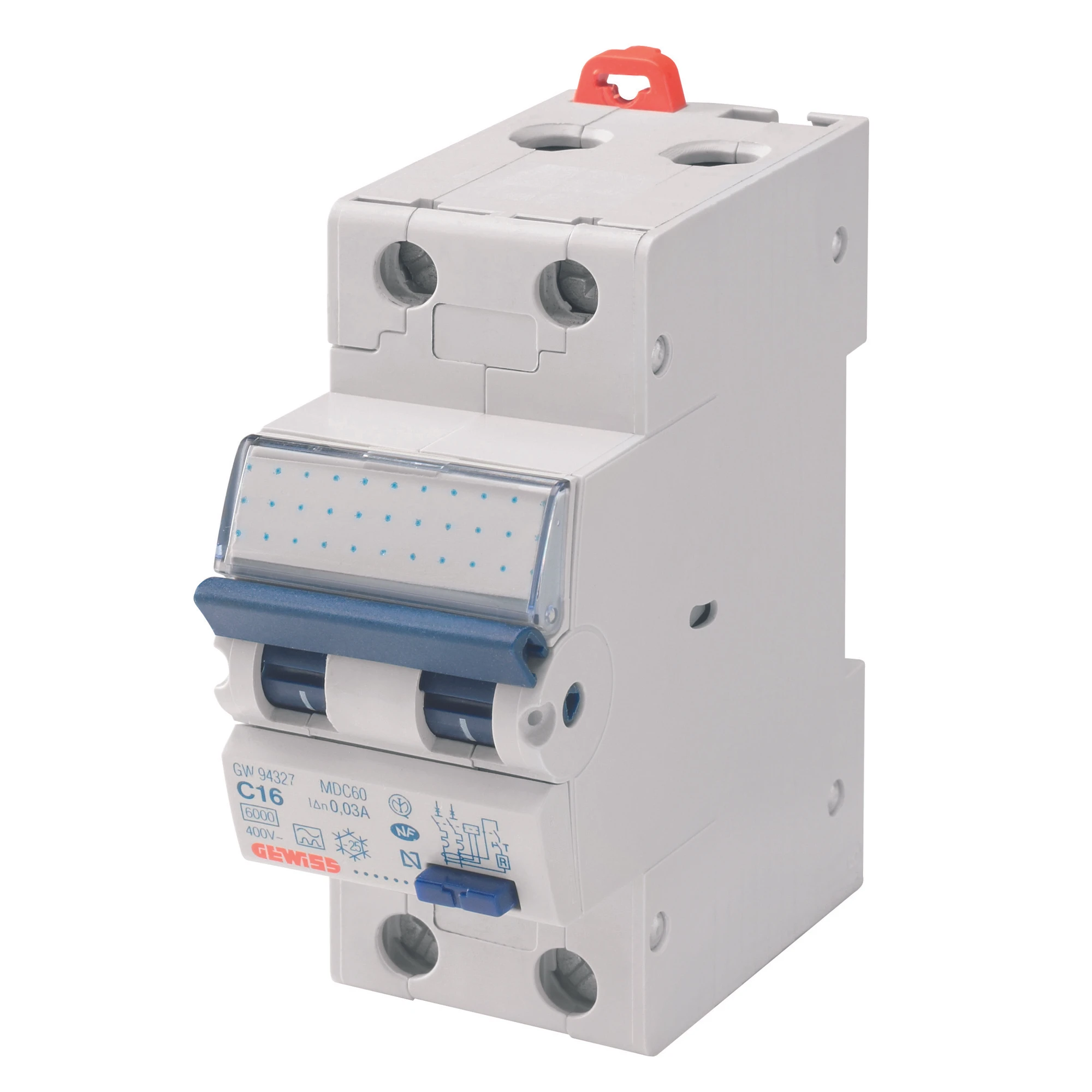 GEWISS GW95230MA FI/LS-Schalter (RCBO) 110V C-32/0.03A Typ A 10kA 2P 2TE (img_001)