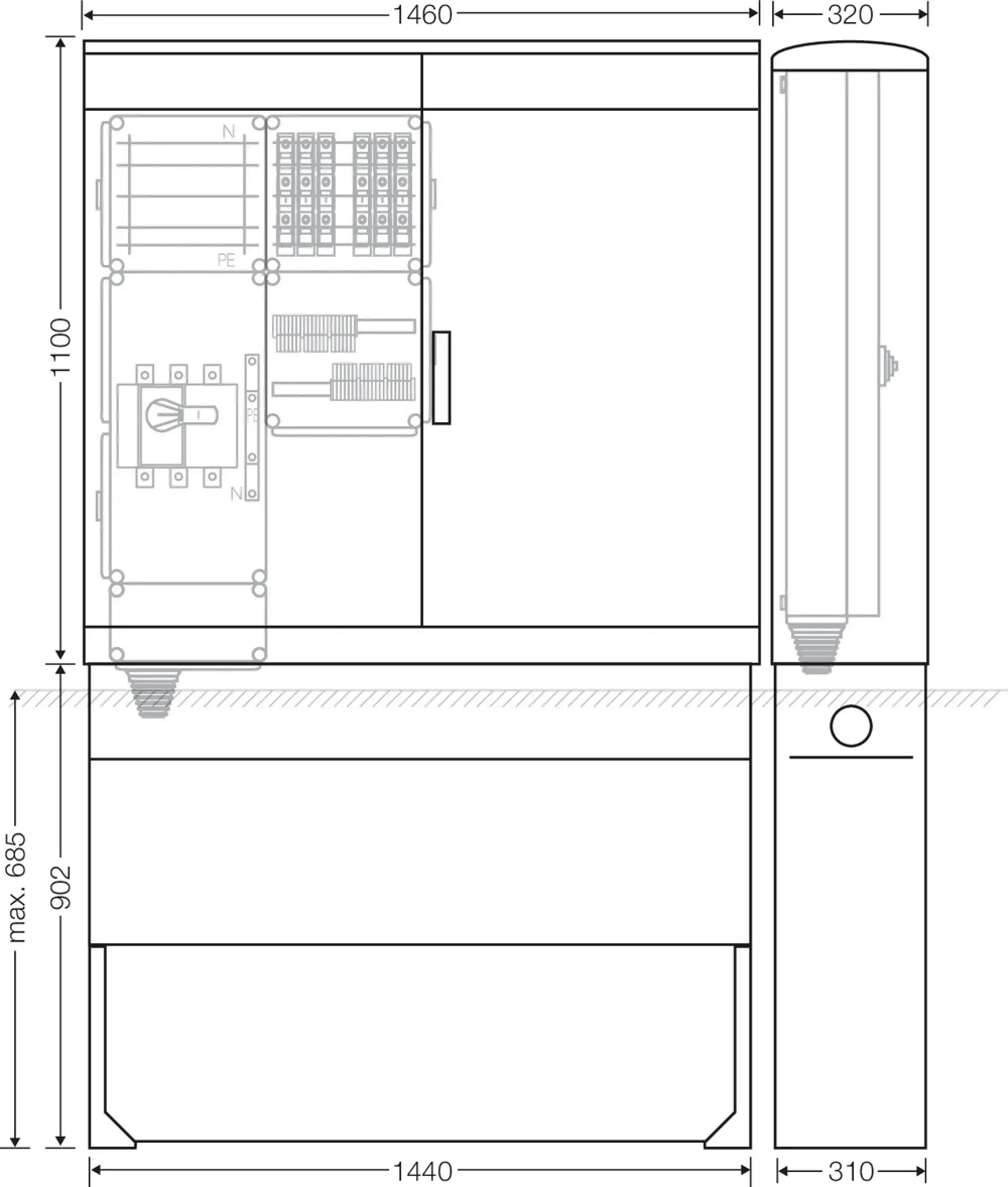 Hensel 65000128 Ladeverteiler für bis zu 6 Ladepunkte à 11kW Mi EV 11kW 6010 (img_003)