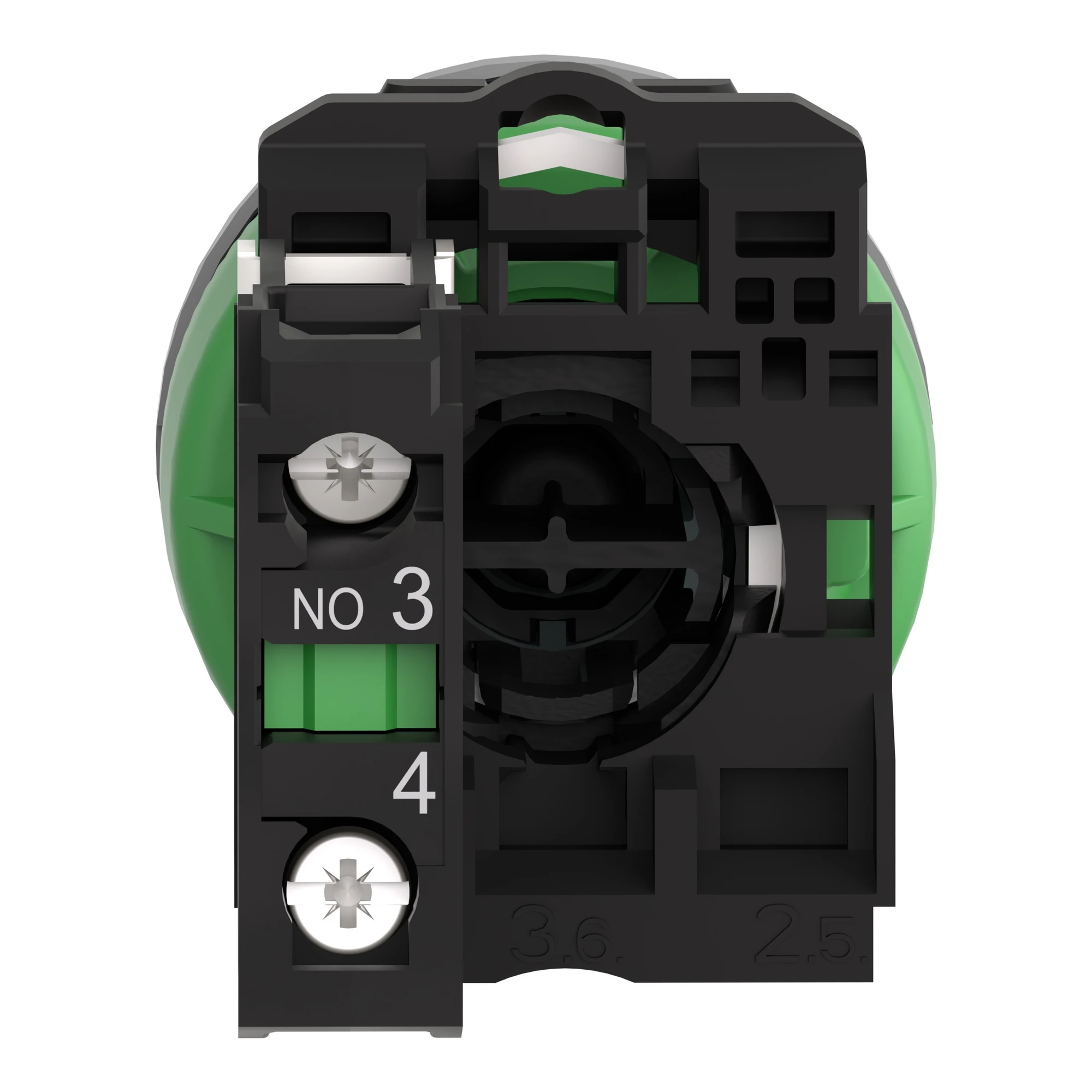 Schneider Electric XB5FA3311C0 Pushbutton, Harmony XB5F, plastic, light grey, green, labeled I, 30mm, momentary, 1NO (img_002)