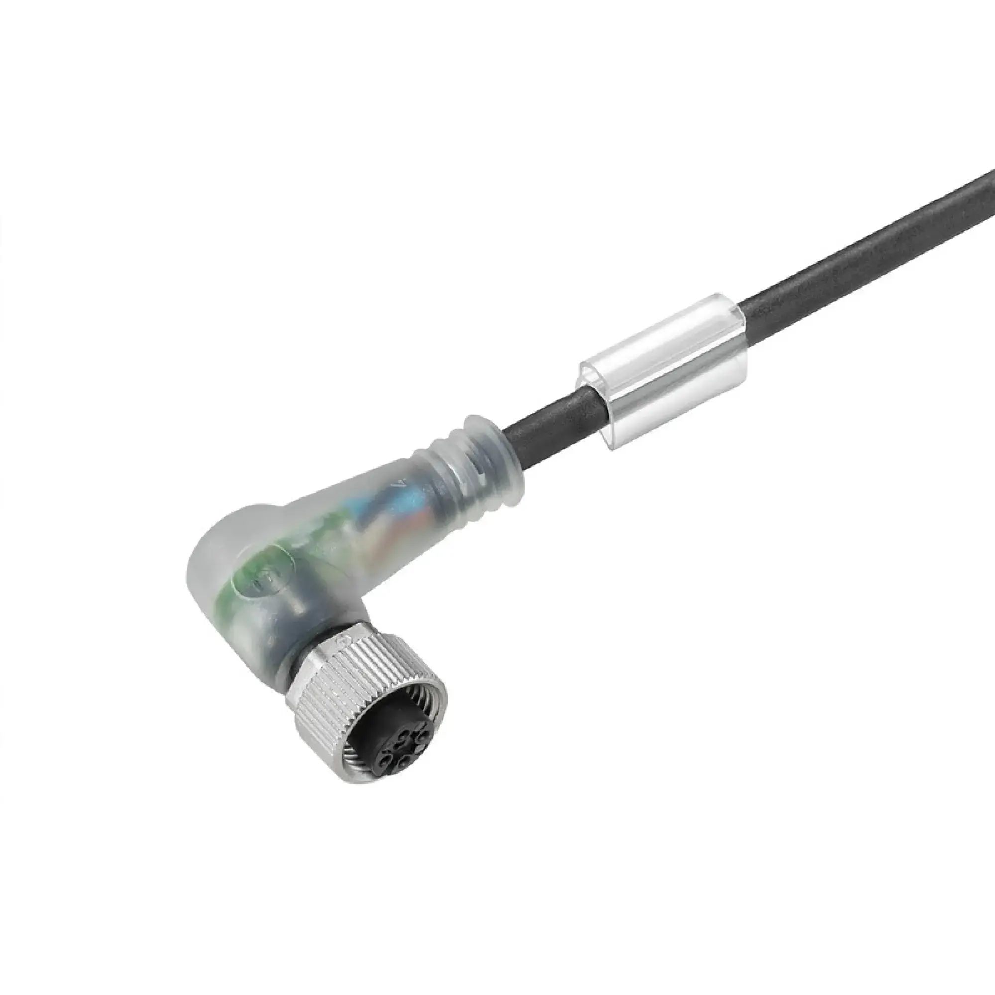 Weidmüller 1022931000 Sensor-actuator Cable (assembled), One end without connector, M12, Number of poles: 5, Socket, angled, LED: Yes, Cable length: 10 m, Shielded: No (img_001)