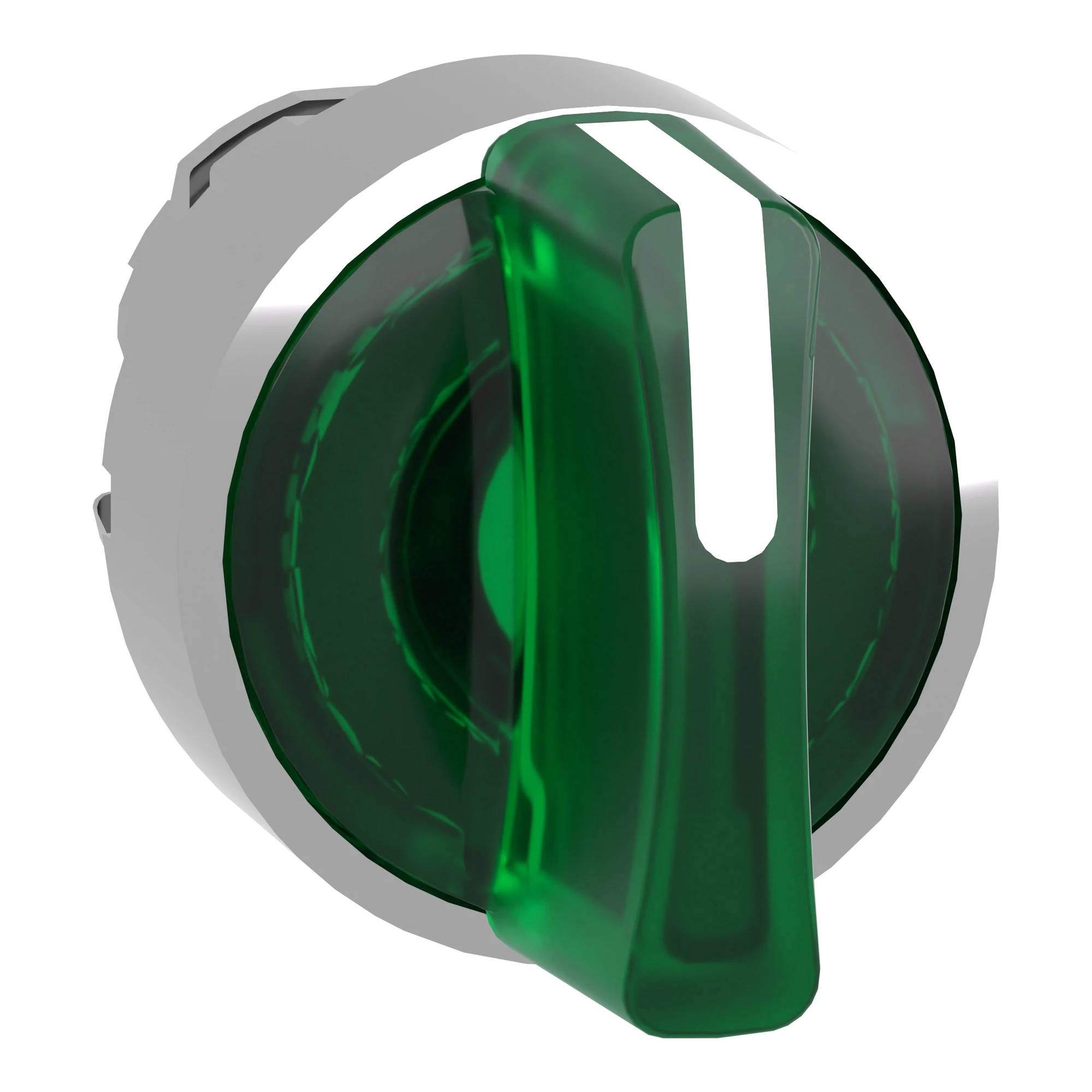 Schneider Electric ZB4BK1733 Illuminated selector switch, front element, Harmony XB4, metal, 22mm, green, for universal LED, 3 positions, momentary left (img_001)