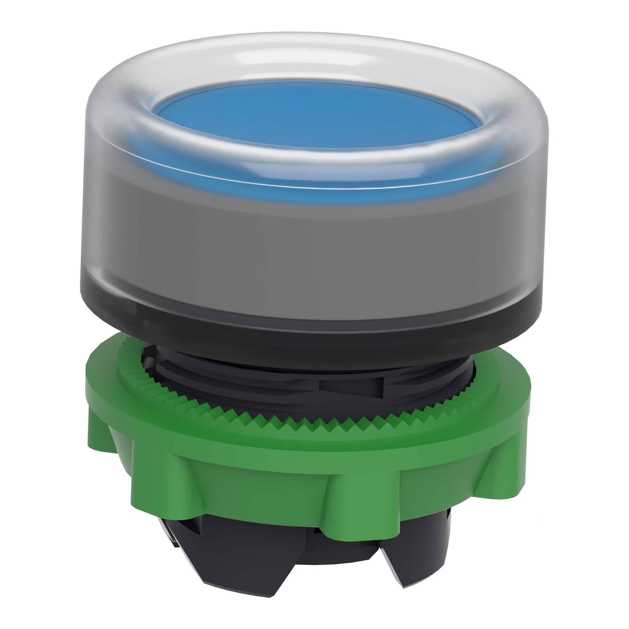 Schneider Electric ZB5APA6C0 Push Button, Front Element, Harmony XB5, Plastic, 22mm, Light Grey, Blue, Unlabelled, Momentary, With Protective Cap (img_002)